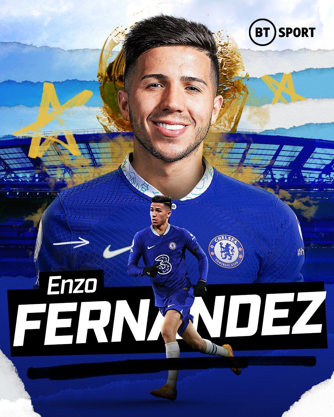 1080x1350 Enzo Fernandez Chelsea Wallpaper