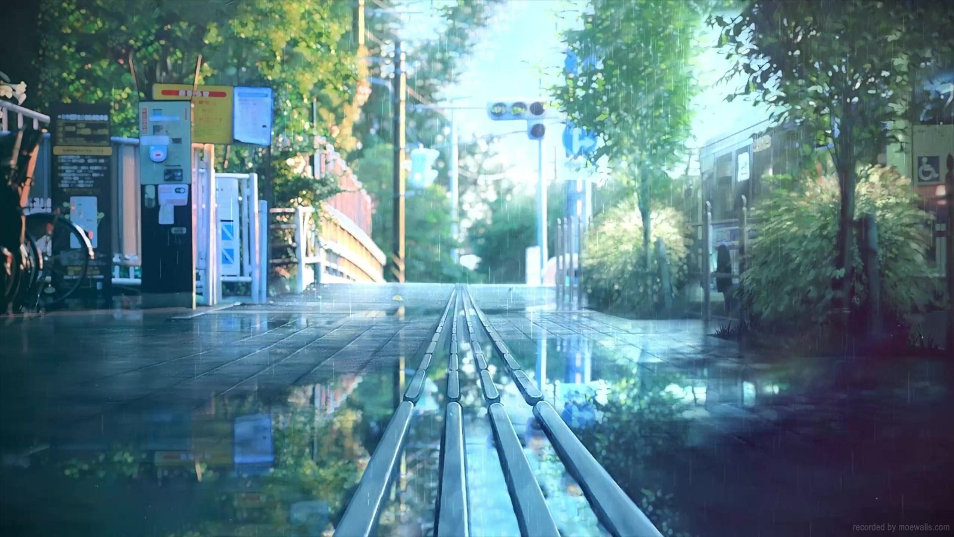 1920x1080 Rainy Day Japanese Street Live Wallpaper