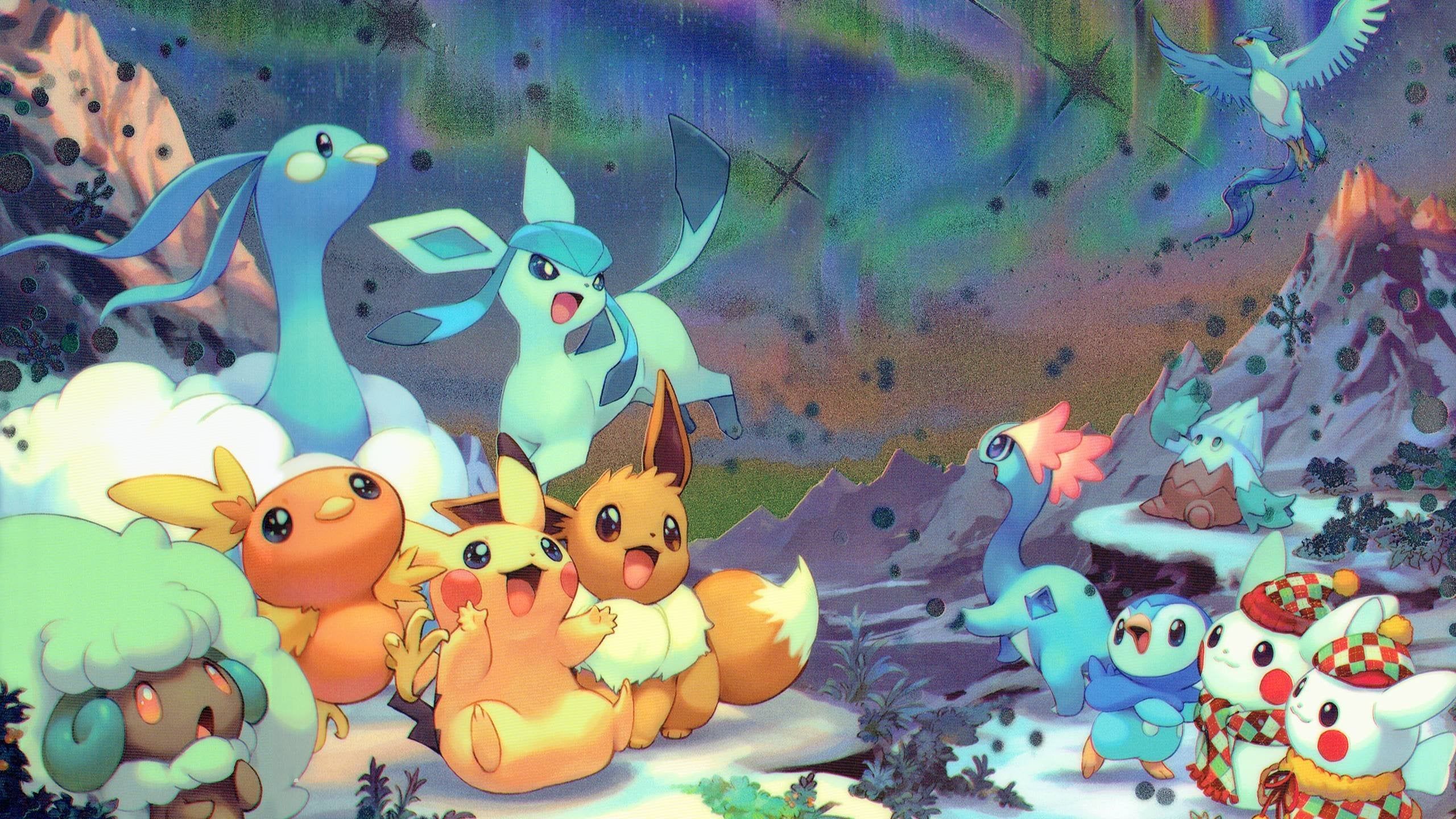 2560x1440 I scanned a beautiful folder from the Pokemon Center and made it into a wallpaper