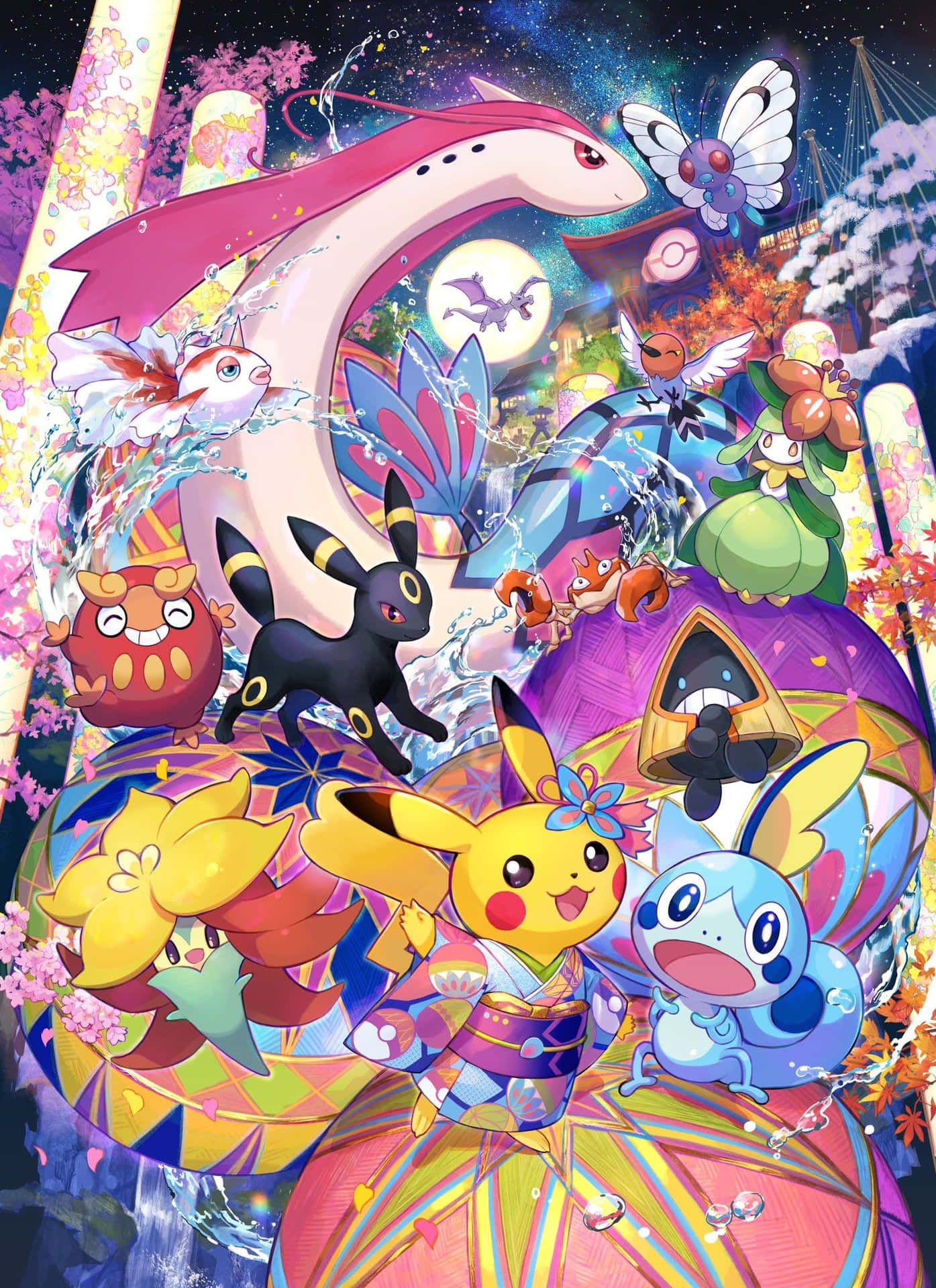 1395x1920 Download Pikachu and Friends: Celebrating One of the World's Most Iconic Franchises Wallpaper