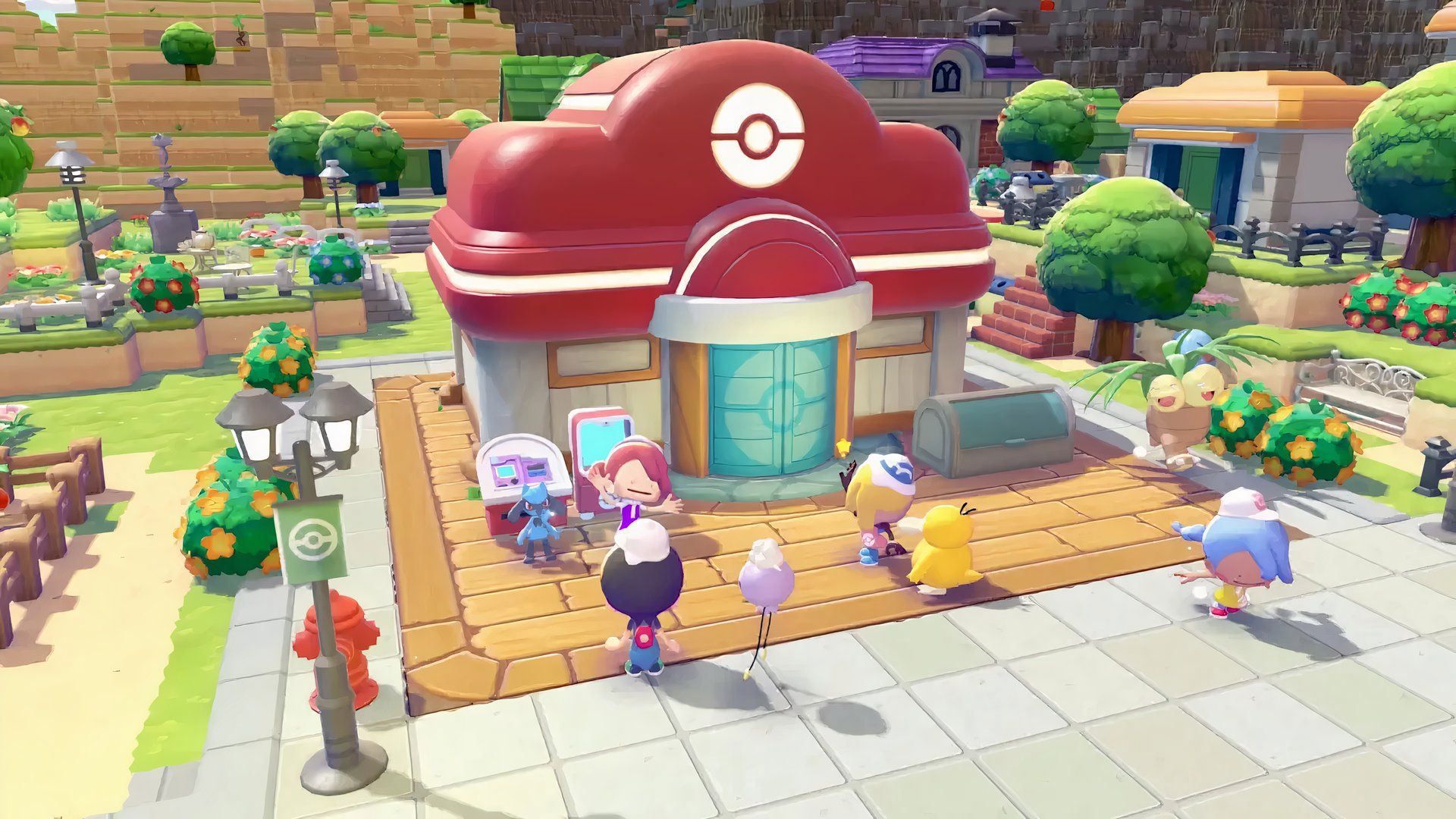 1920x1080 Pokemon Pokopia Player Creates a Pokemon Center Store in the Game