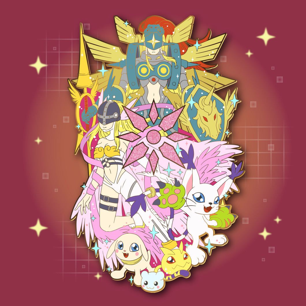 1060x1060 Gatomon Digivolution! Extra Enamel Pin