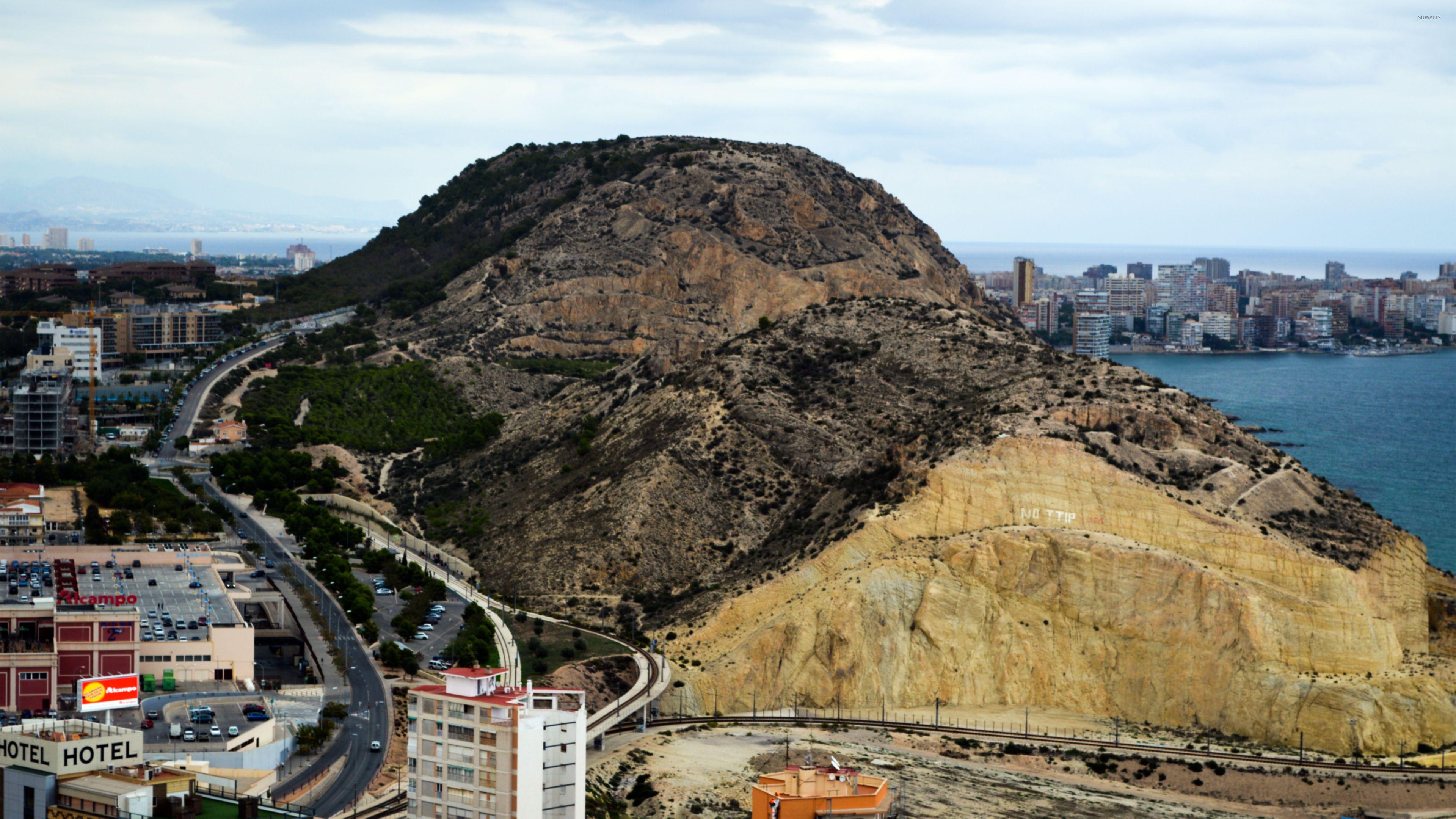 3840x2160 Hill on the coast of Alicante wallpaper wallpaper