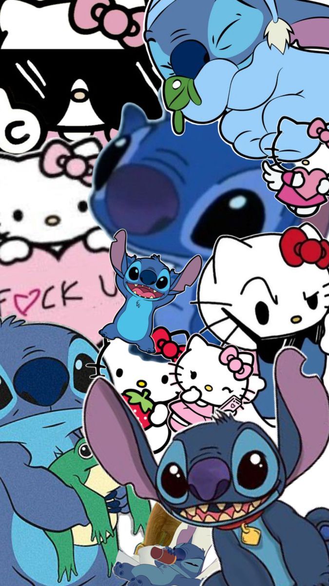675x1200 A lot of stitch and hello kitty. Hello kitty halloween wallpaper, Hello kitty wallpaper, Sanrio hello kitty