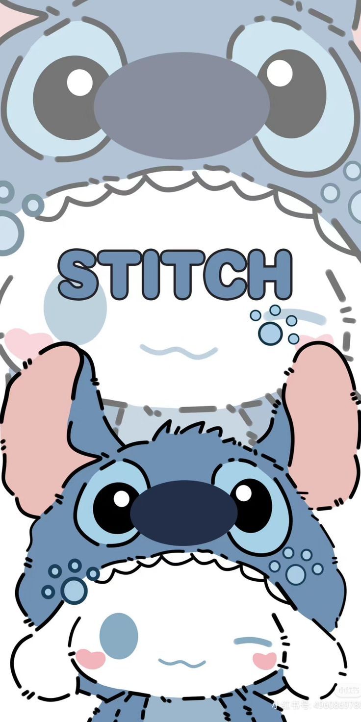 736x1472 Hello Kitty And Stitch Wallpaper