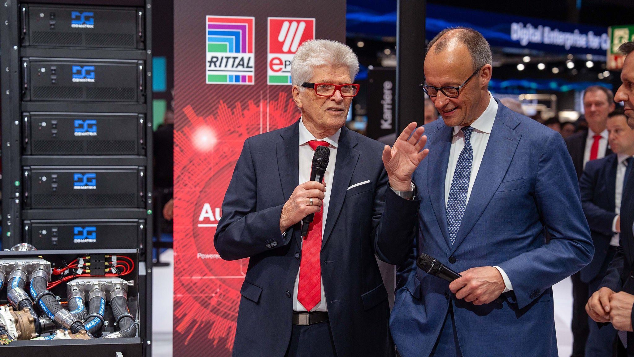 2048x1152 Hannover Messe: German Chancellor visit Rittal and Eplan