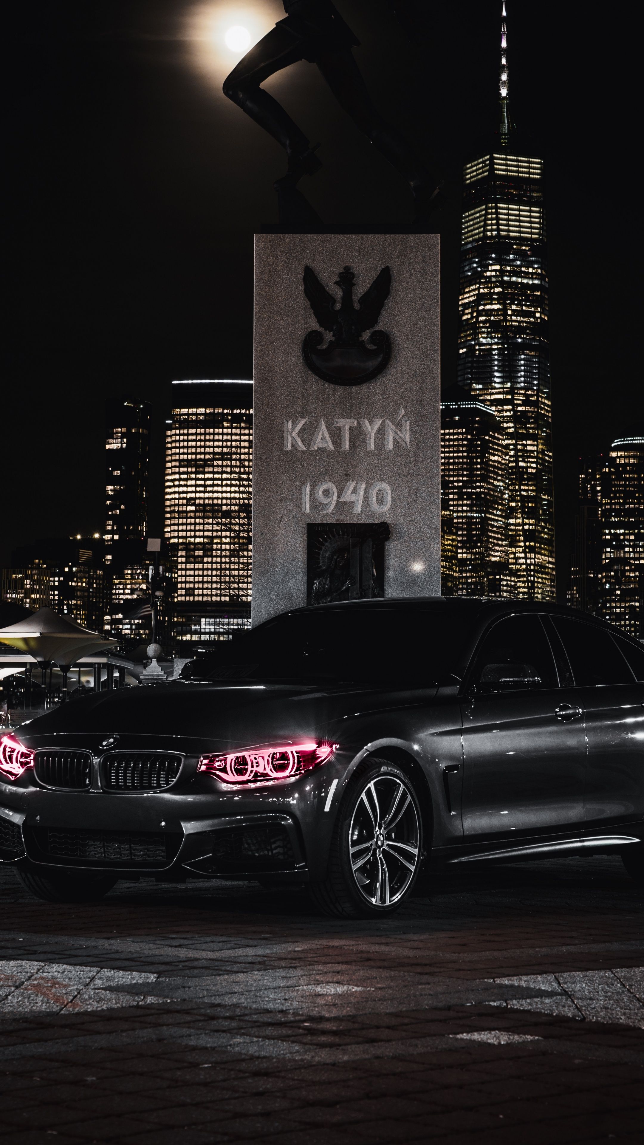 2160x3840 BMW M4 Wallpaper 4K, Black Edition, Angel Eyes, Night