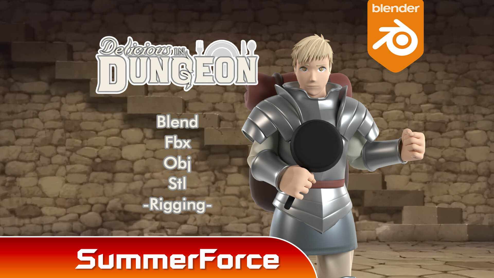 1920x1080 Laios Touden in Dungeon 3D Model