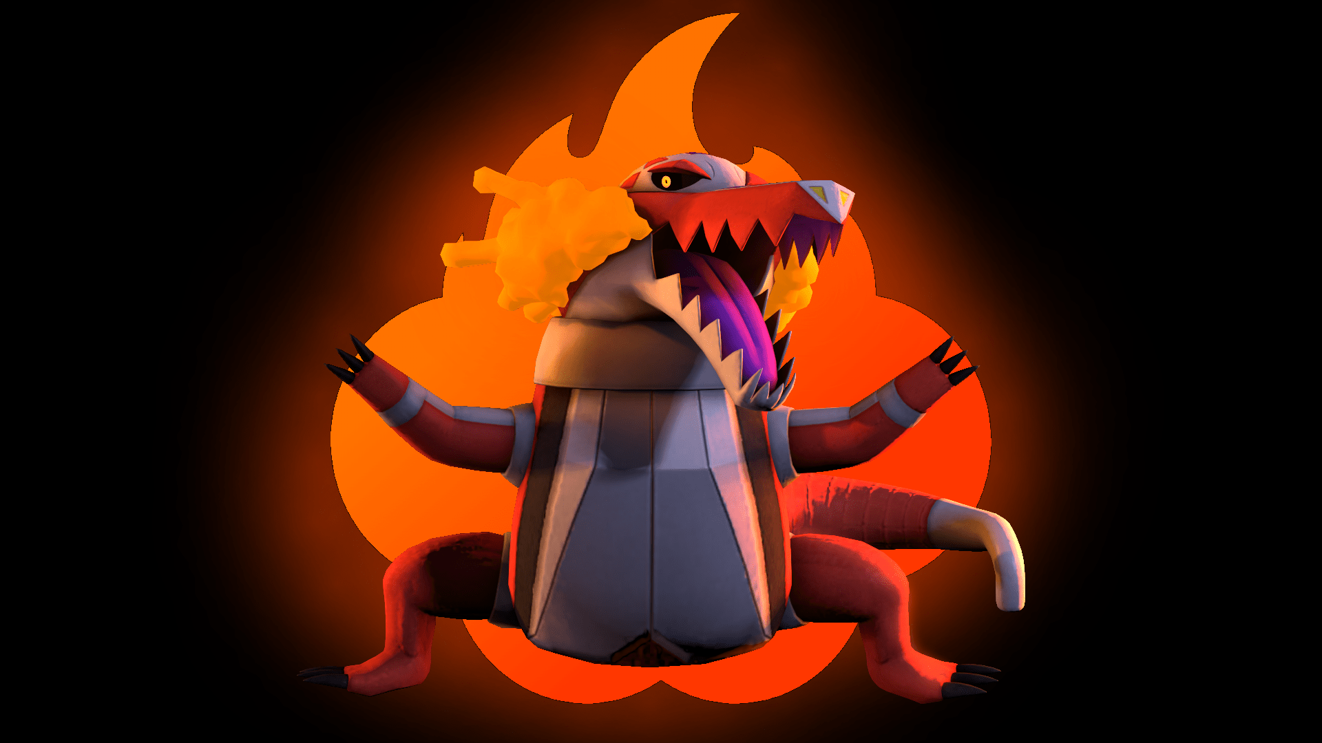 1920x1080 I created another Pokémon Violet poster for the starters, did Skeledirge this time because everyone said that he's better than Meowscarada