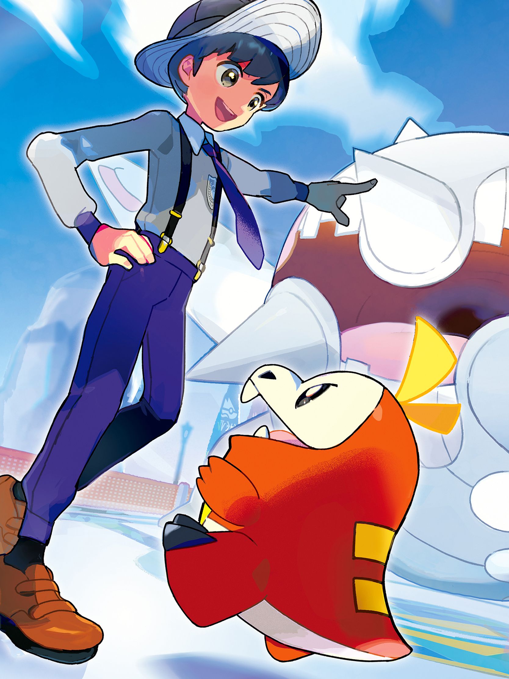 1668x2224 Pokémon Scarlet & Violet Artwork Wallpaper with Monocle