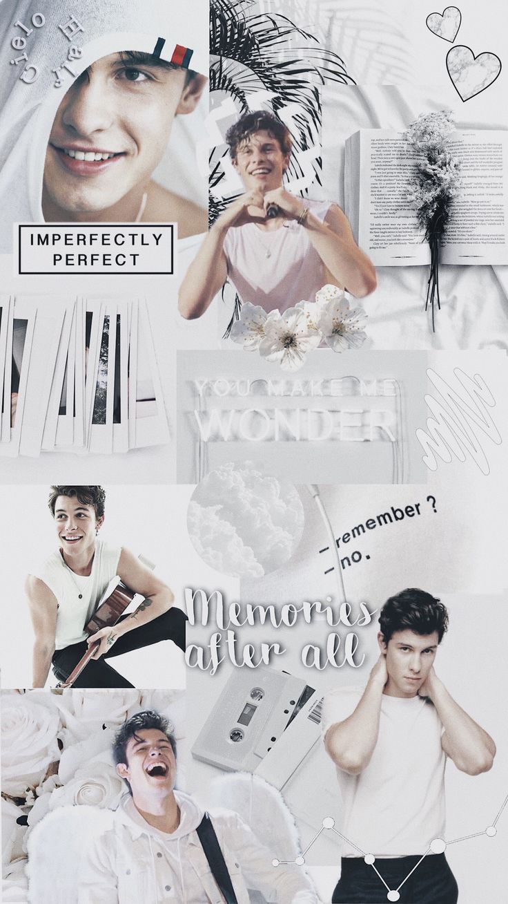 736x1308 Shawn Mendes Collage Aesthetic Wallpaper