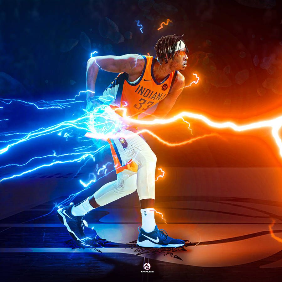 900x900 Myles Turner Sci Fi Basketball Wallpaper