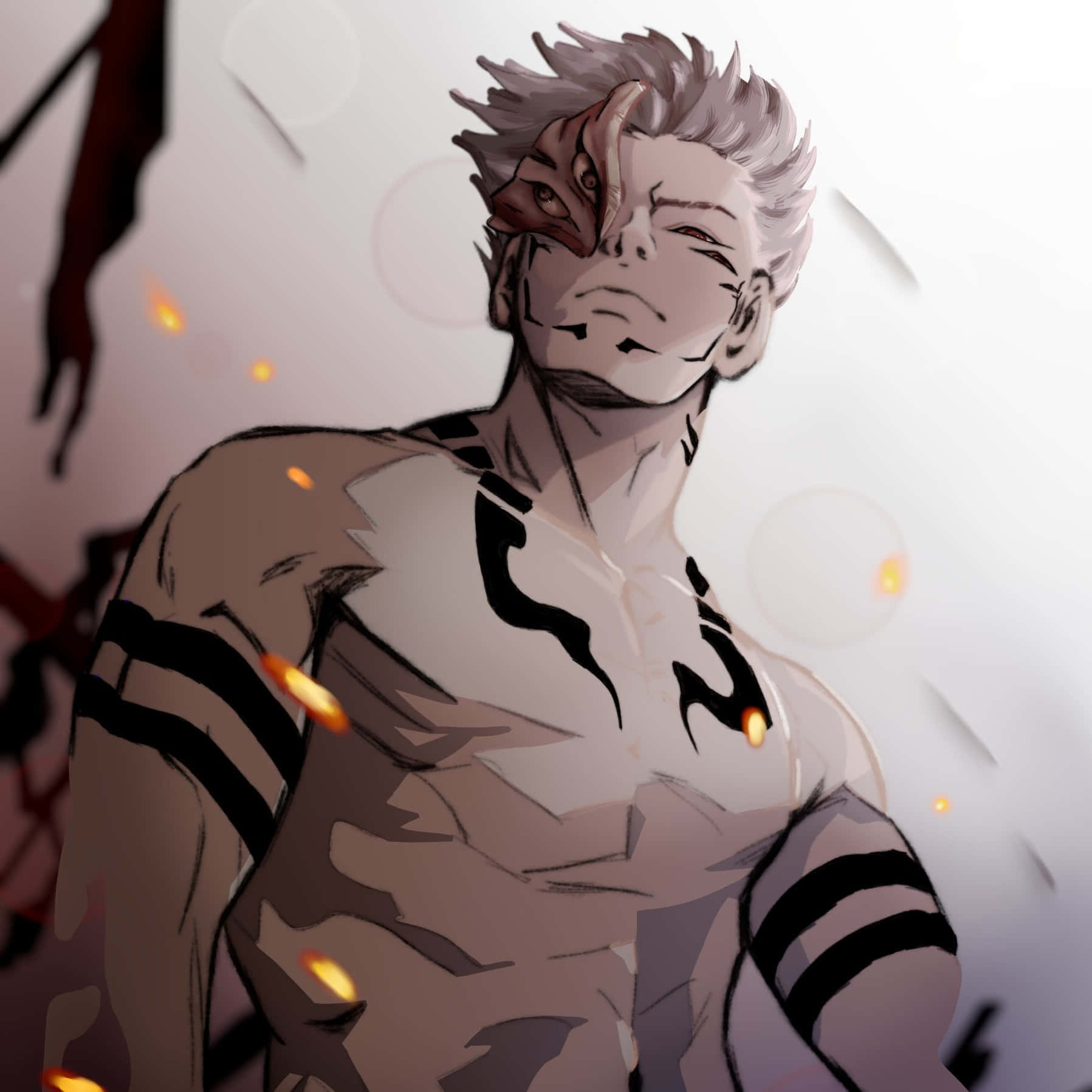 1797x1797 Sukuna Embroidery Design, Jujutsu kaisen Embroidery