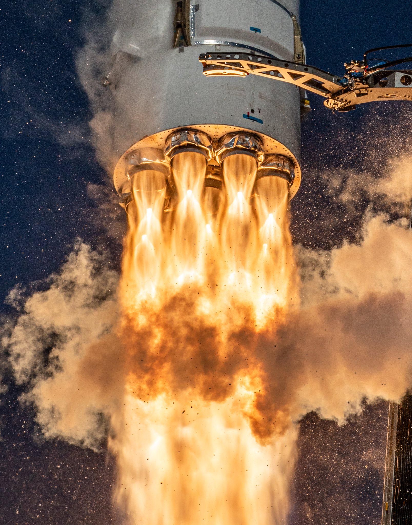1607x2048 Close Up Image Of The Isar Aerospace Spectrum Rocket During Launch