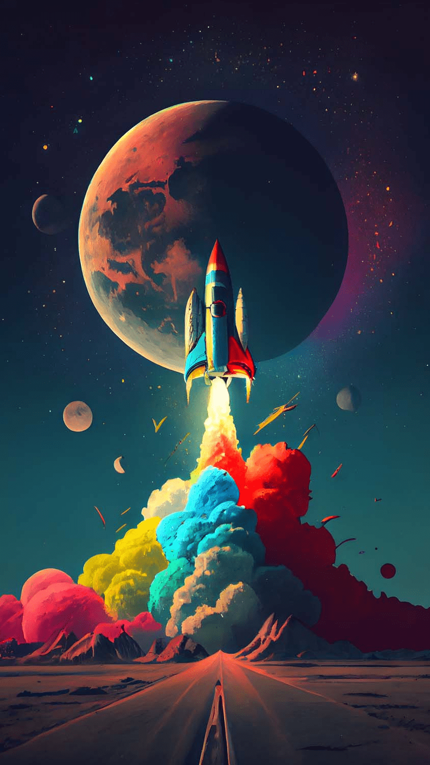 844x1500 Rocket iPhone Wallpaper