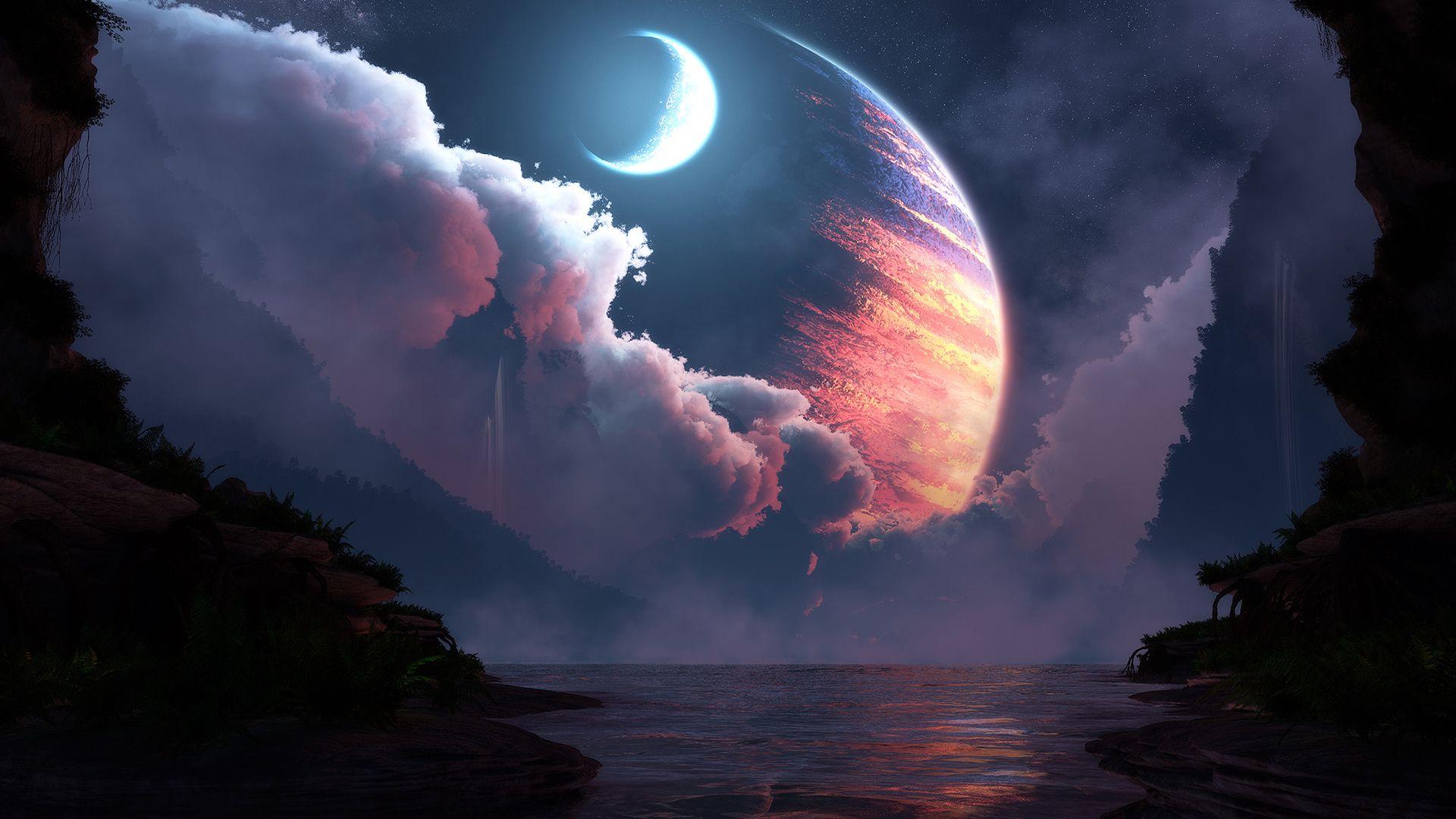 1920x1080 3D & Digital Art Space Scene HD Wallpaperx1080