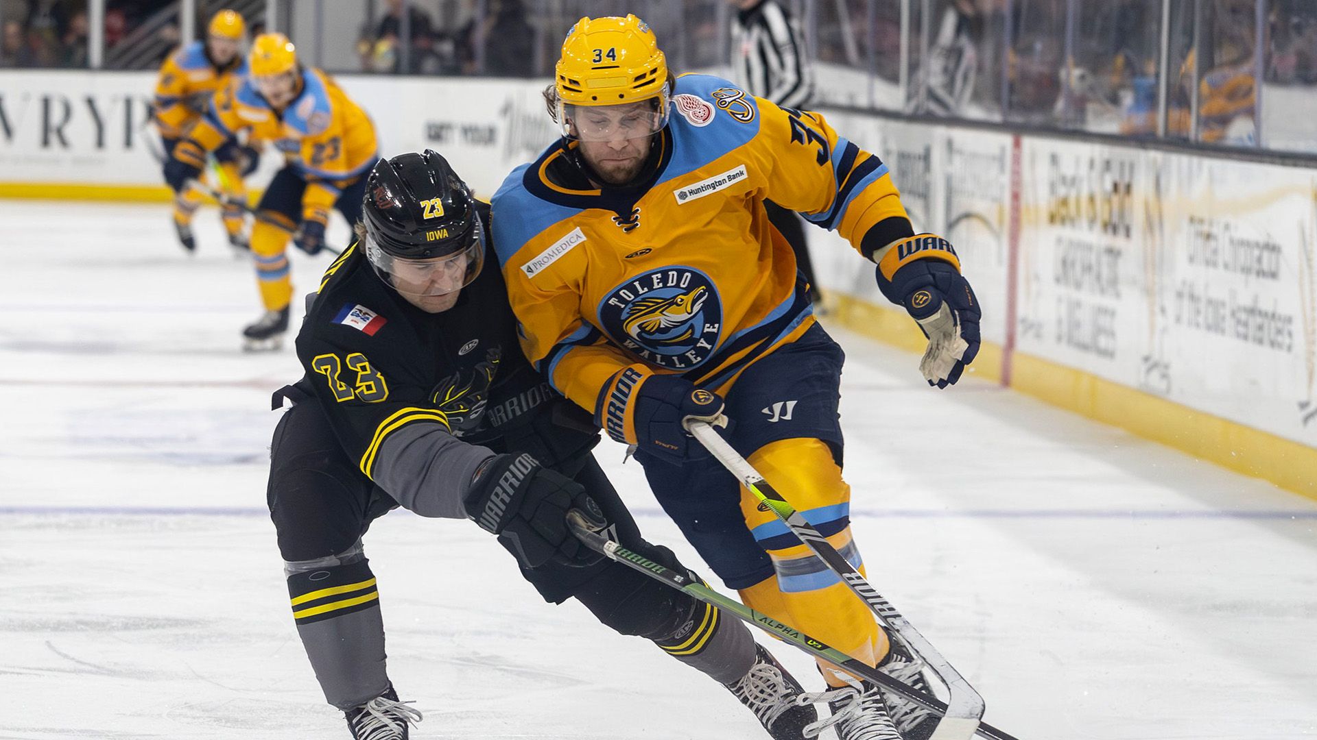 1920x1080 Toledo Walleye forward Jordan Ernst (right) 2025 Photo on OurSports Central