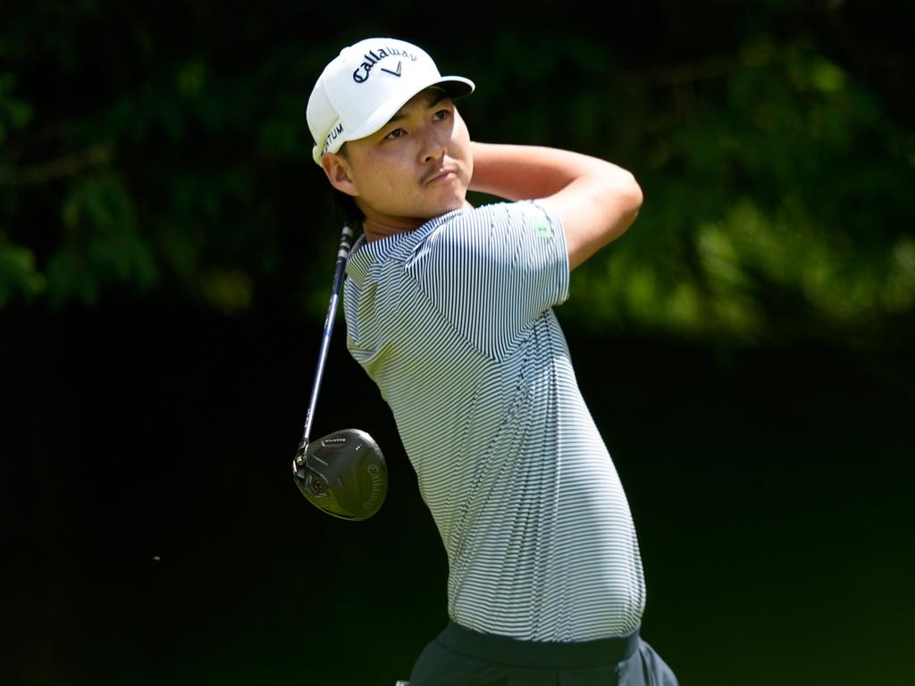 1024x768 Min Woo Lee shares PGA Championship lead as McIlroy struggles