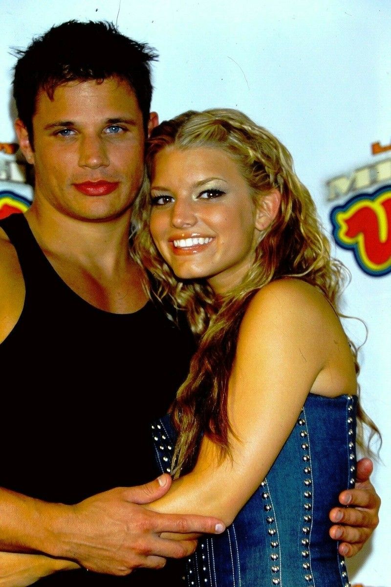 800x1200 NICK LACHEY & JESSICA SIMPSON 2000 35mm Slide