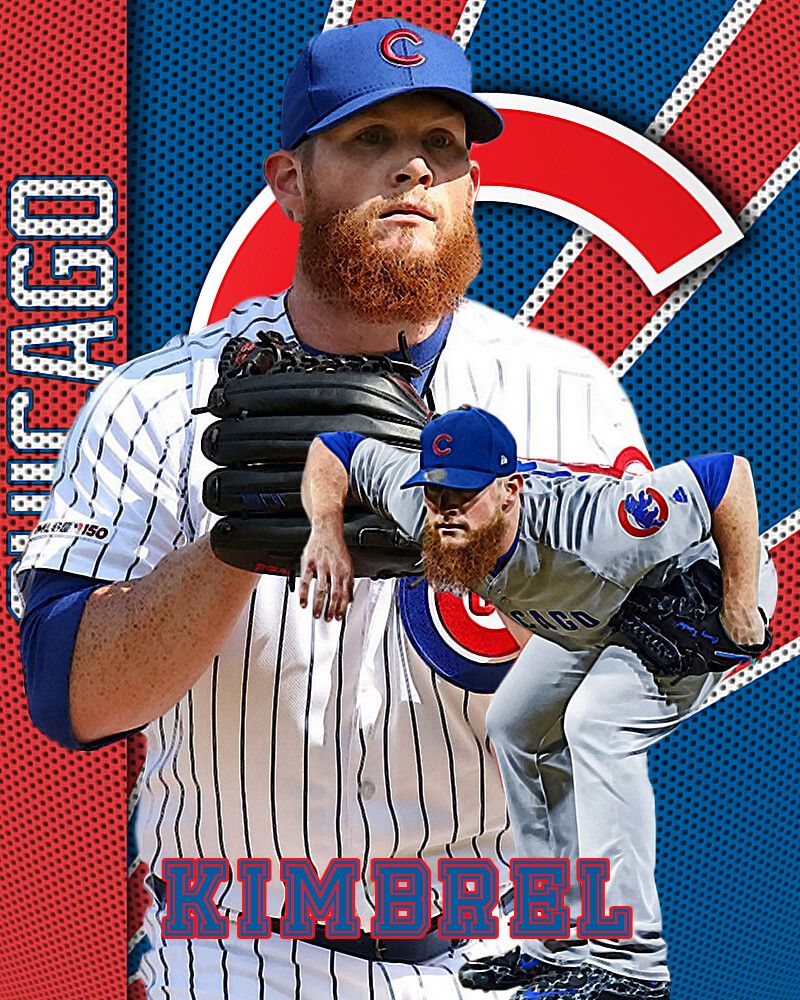 800x1000 Chicago Cubs Lithograph print of Craig Kimbrel