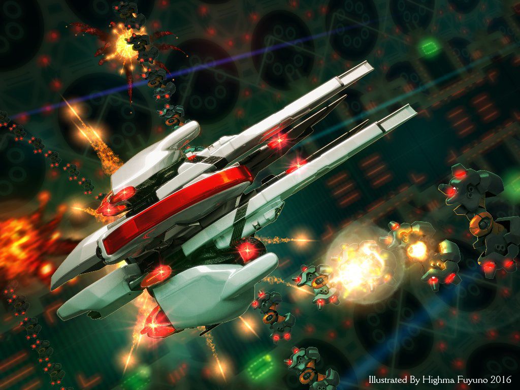 1024x768 Cho Ren Sha 68k (超連射68K) by Koichi Famibe no Yosshin Yoshida is a retro indie shmup for the X68000 and Windows from 1995. Image: highmafuyuno