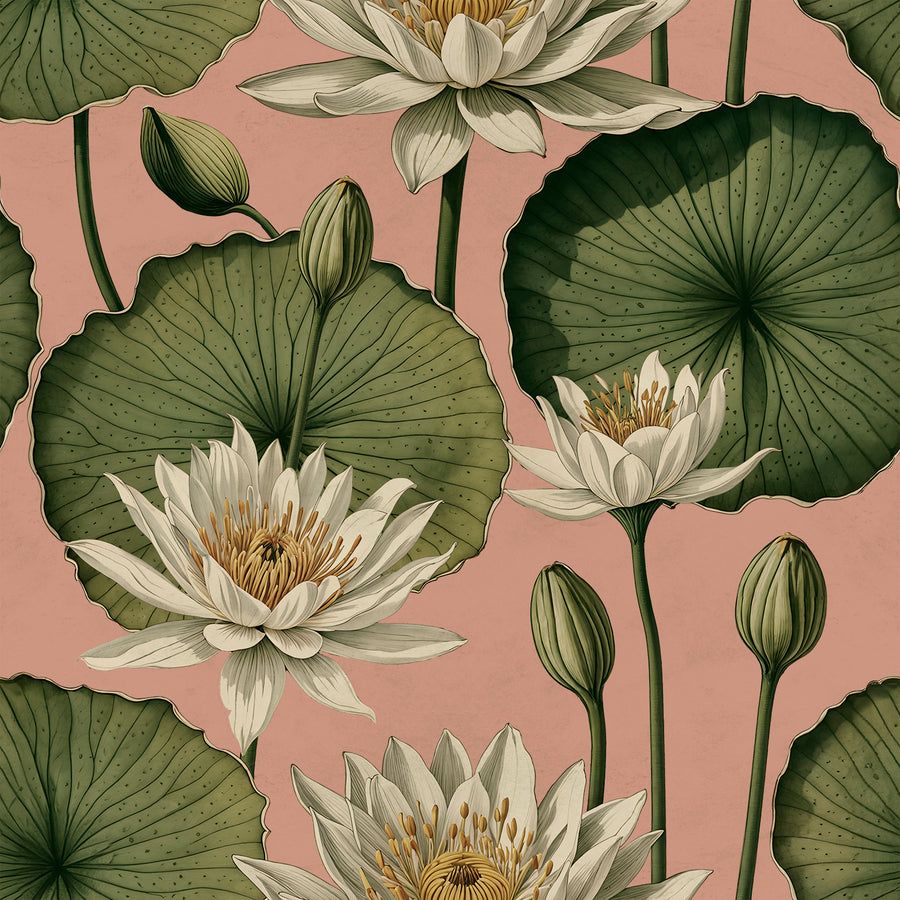 900x900 Lily Pad Peach, Wallpaper