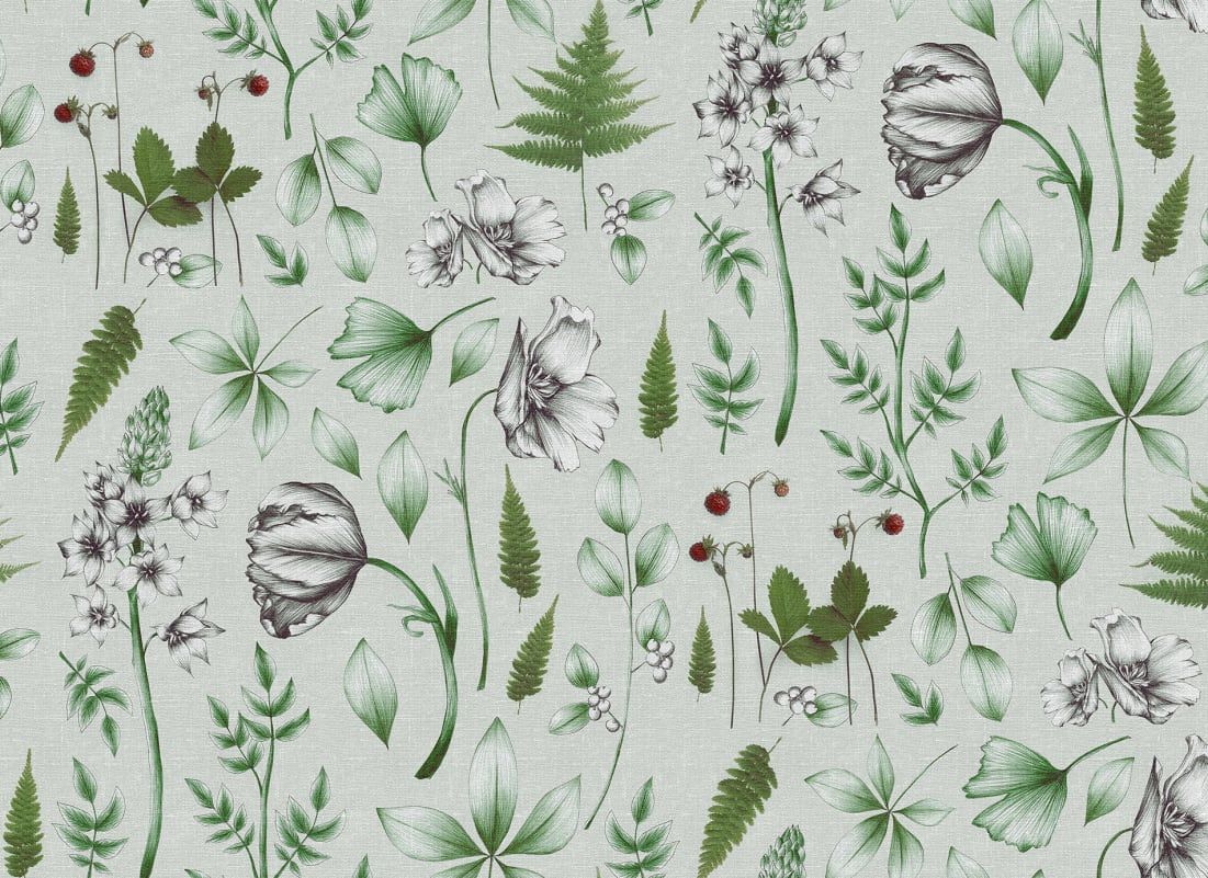 1101x801 Botanical Green