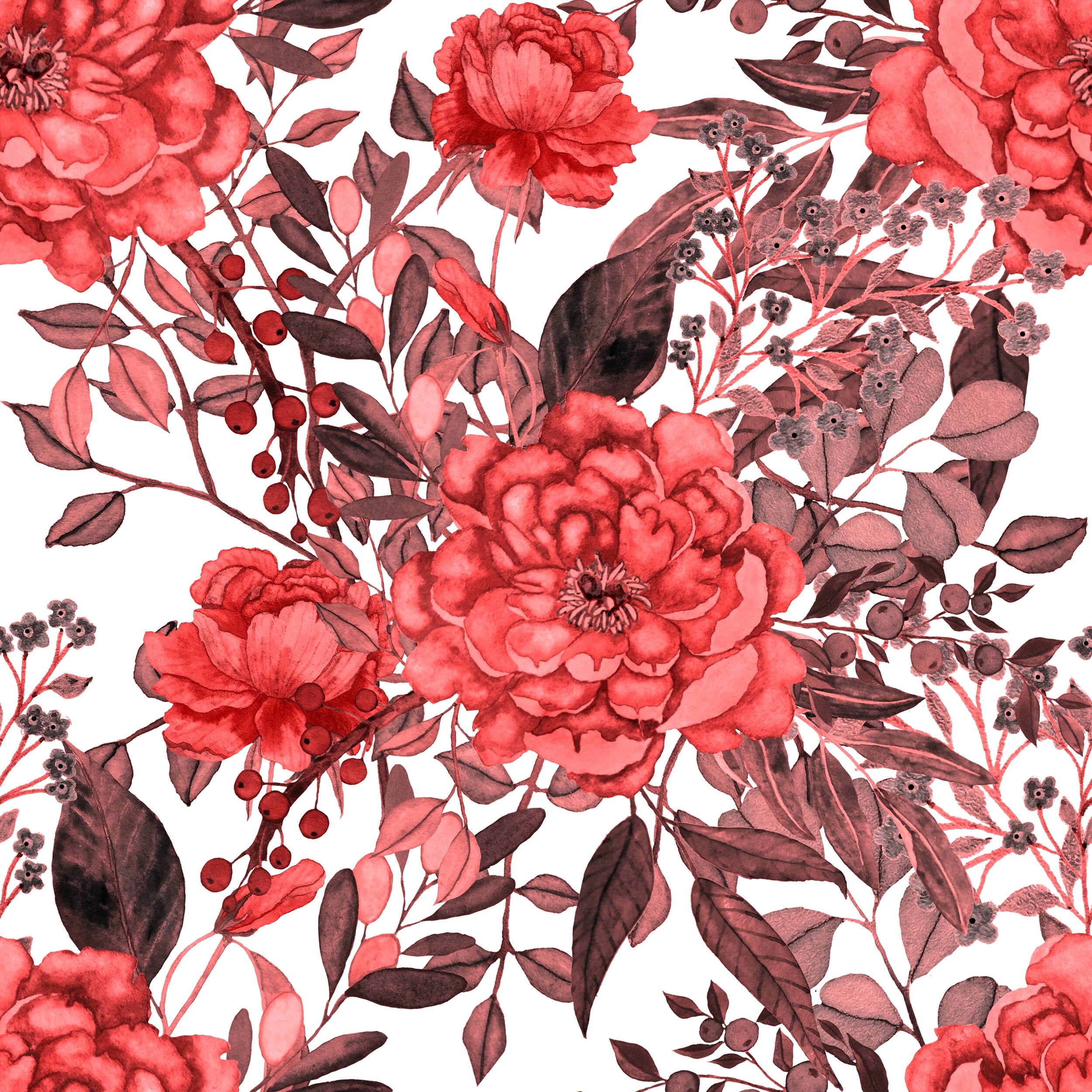 2500x2500 Watercolor Botanical Art Removable Wallpaper'' inch x 10'ft Sale Bath & Beyond