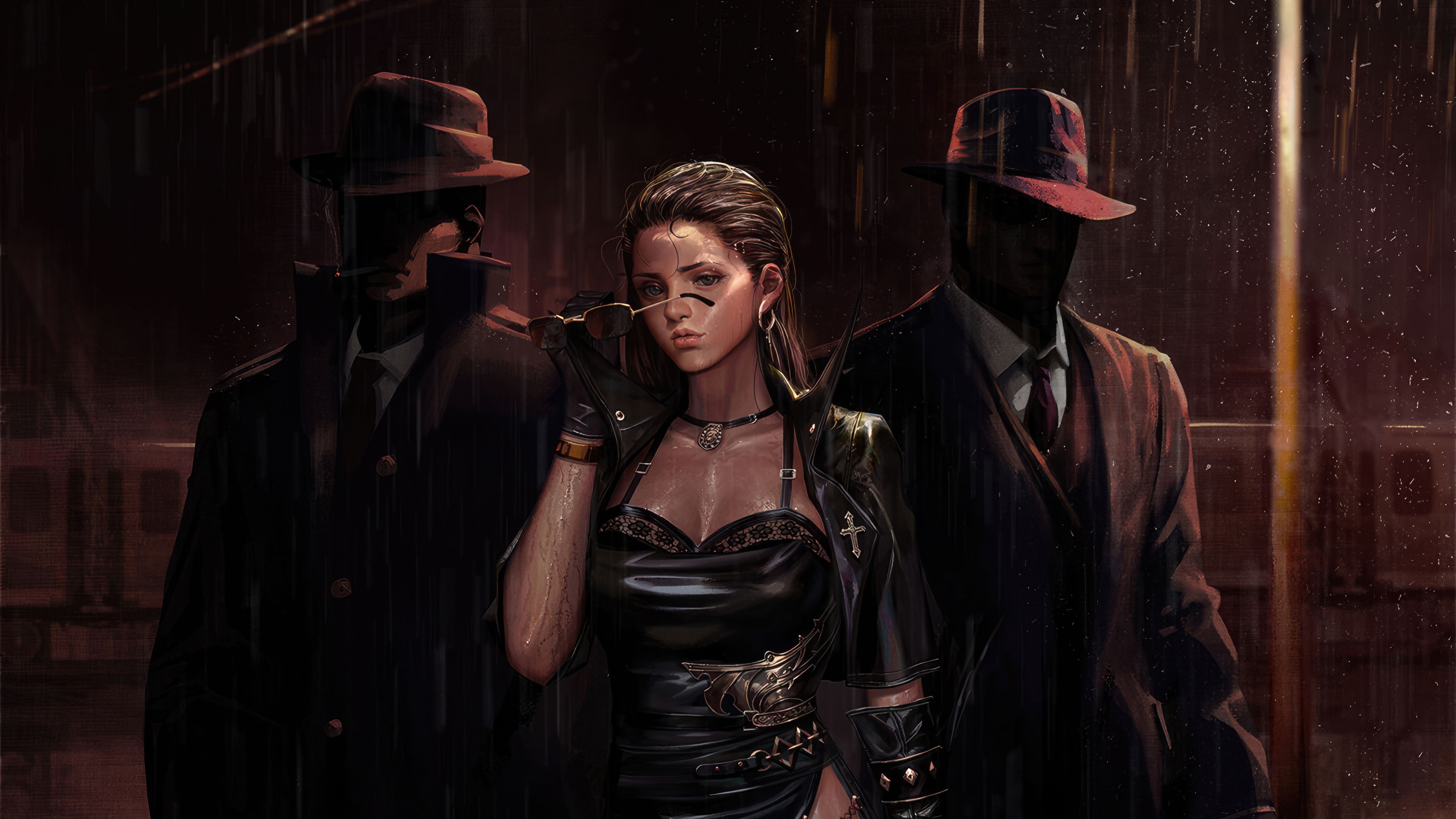 3840x2160 Girl With Mafia Man Wallpaper, HD Artist Wallpaper, 4k Wallpaper, Image, Background, Photos and Picture