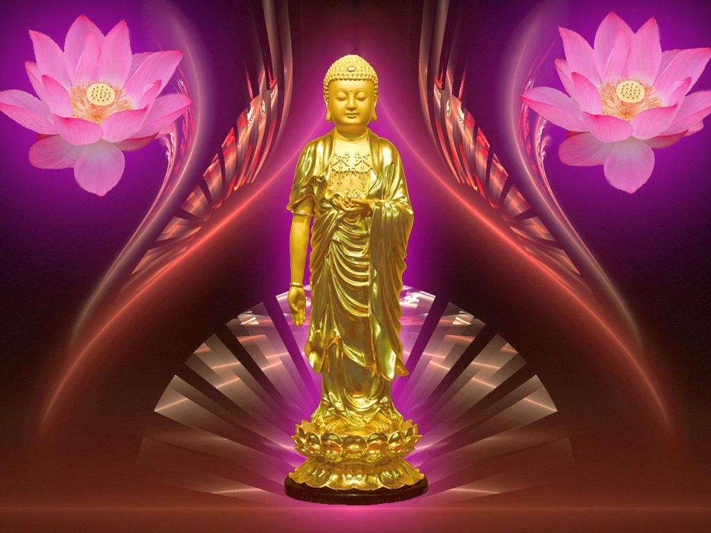 1024x768 Golden Amitabha Buddha [Desk x 768]