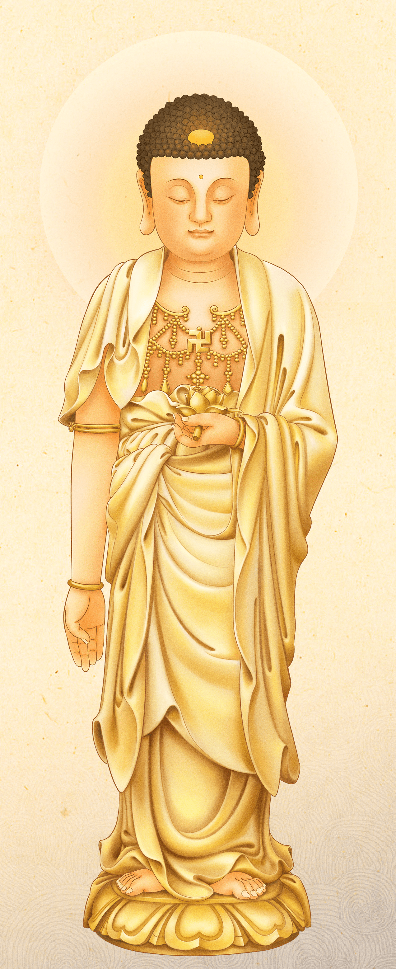 1273x3113 Identical Appearance in the Pure Land. by Amitabha's Pure Land