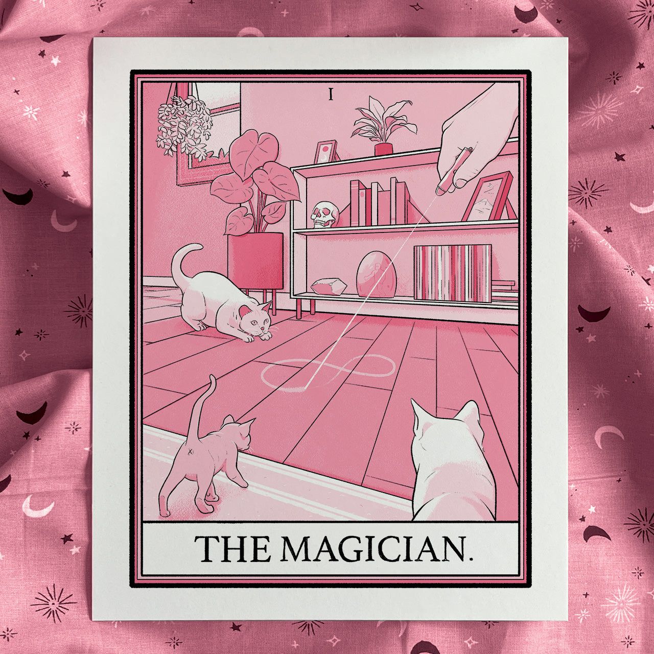 1280x1280 Cat Tarot The Magician Print