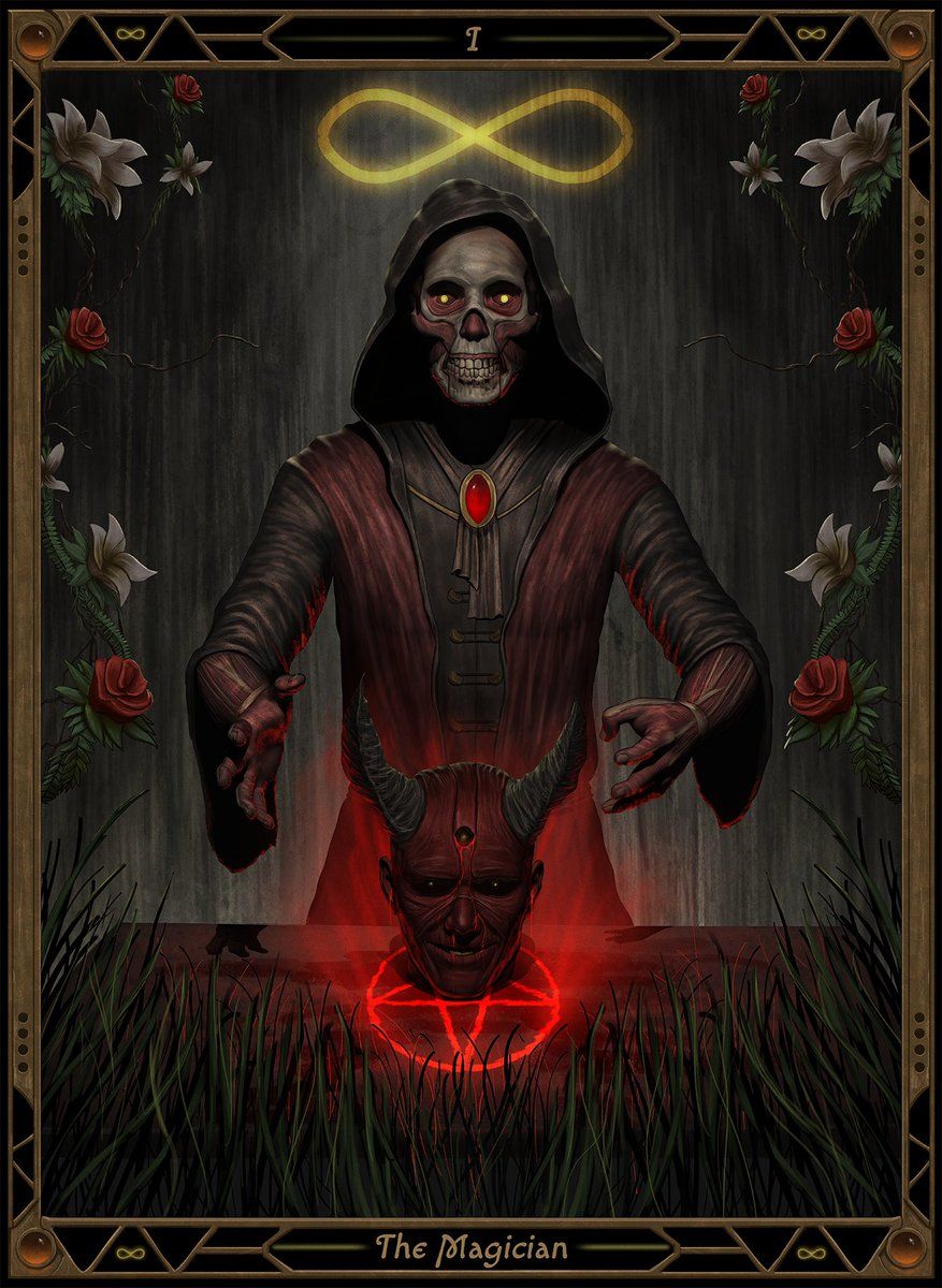877x1200 Major Arcana 1 : The Magician Personal project. (read below) #fantasy #fantasyart #HorrorArt #Lovecraft #tarot #arcana #Tarotcards