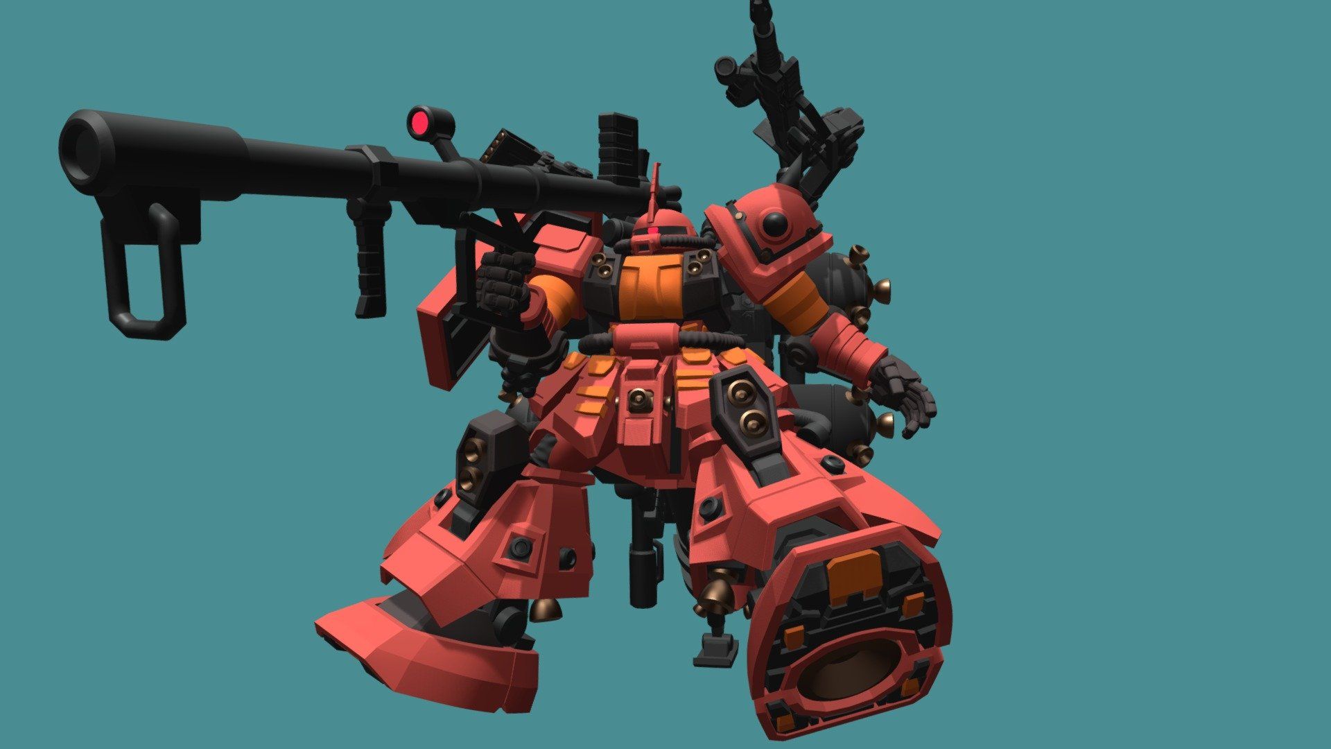 1920x1080 Psycho Zaku model by nuulbee [85bc4ad]