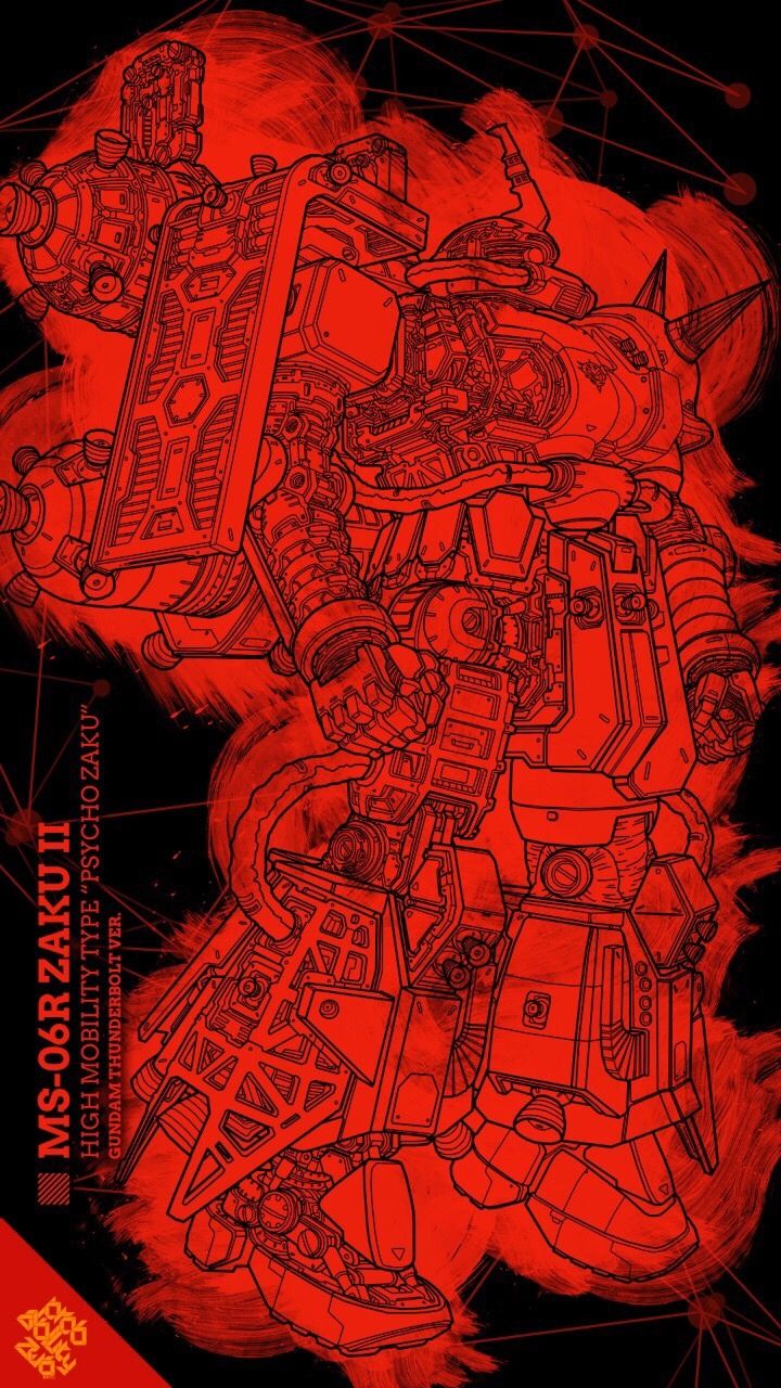 720x1280 Psycho Zaku Cutout by: krisaditya™ circa.2017 Traced using Wacom Bamboo One