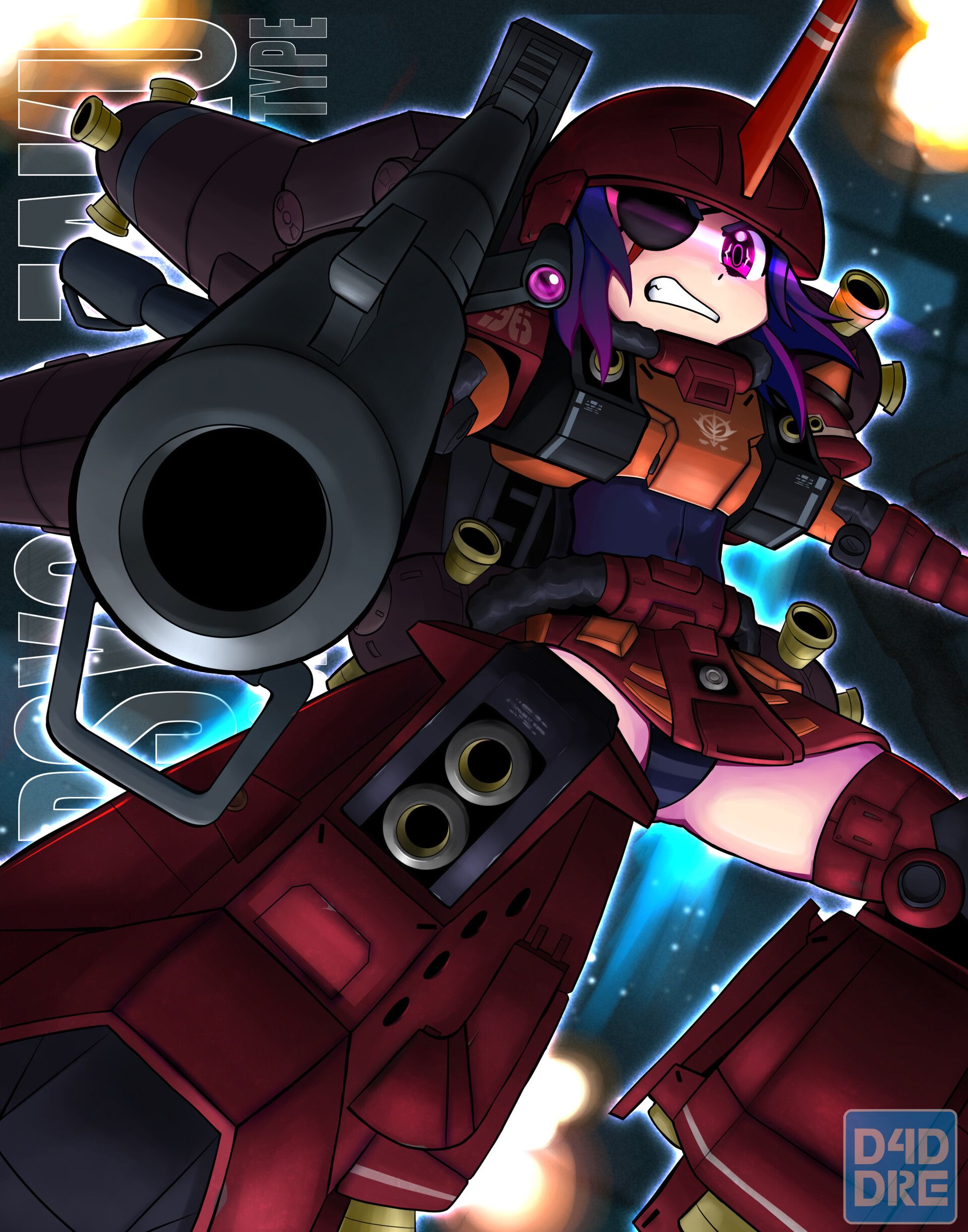 1920x2444 Psycho Zaku MS Girl