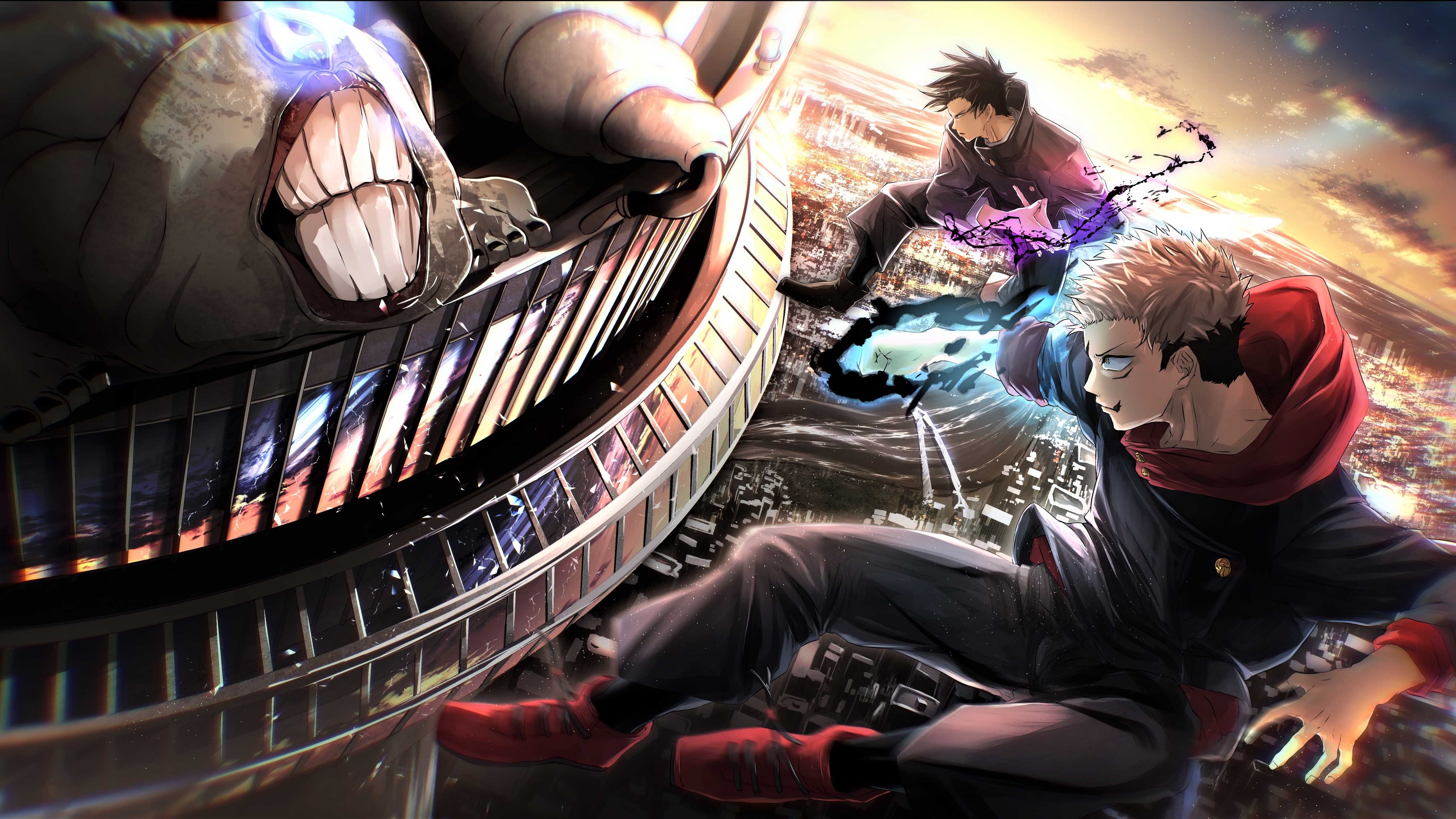 5120x2880 Megumi Fushiguro Yuji Itadori 4K 5K HD Jujutsu Kaisen Wallpaper