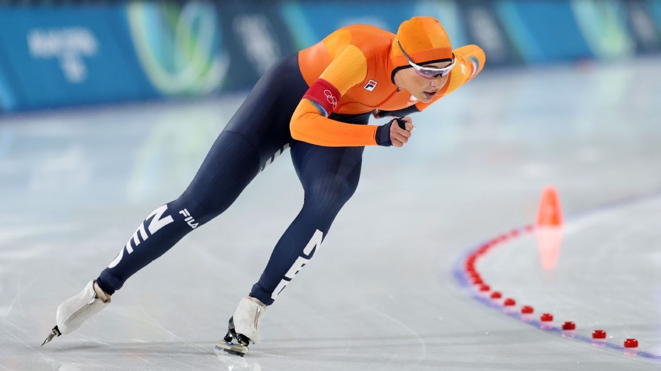 1296x729 Jutta Leerdam, with Jake Paul watching, wins 000m Olympic gold