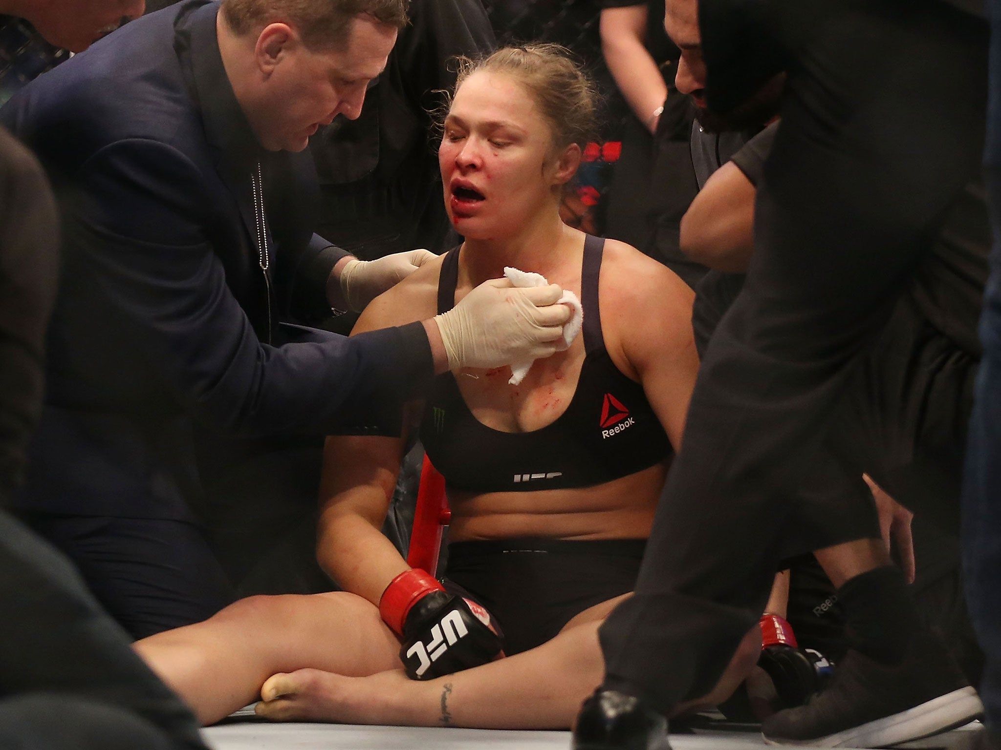 2048x1536 Ronda Rousey 'really f****** sad' about Holly Holm loss and reveals she still can't eat an apple due to injuries