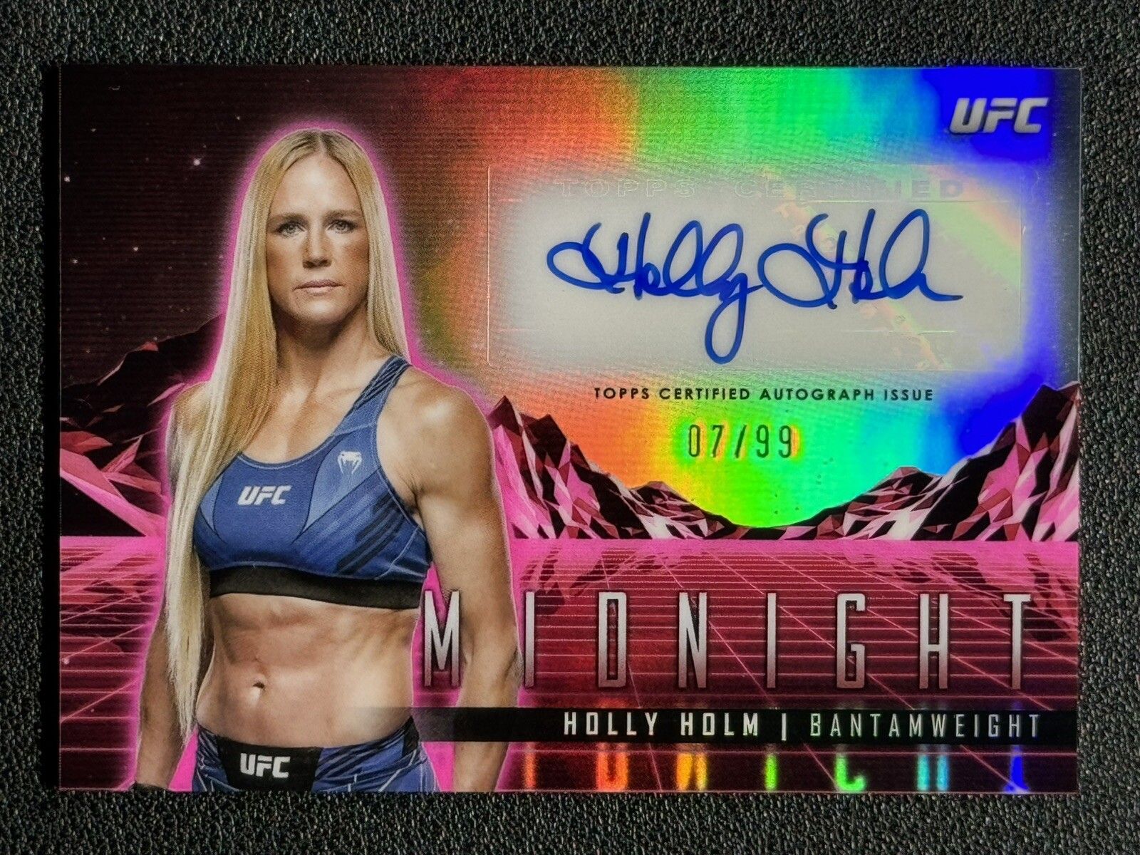 1600x1200 Holly Holm 2024 Topps Midnight UFC #HS HHM Horizon Signatures /99 Price Guide Card Investor