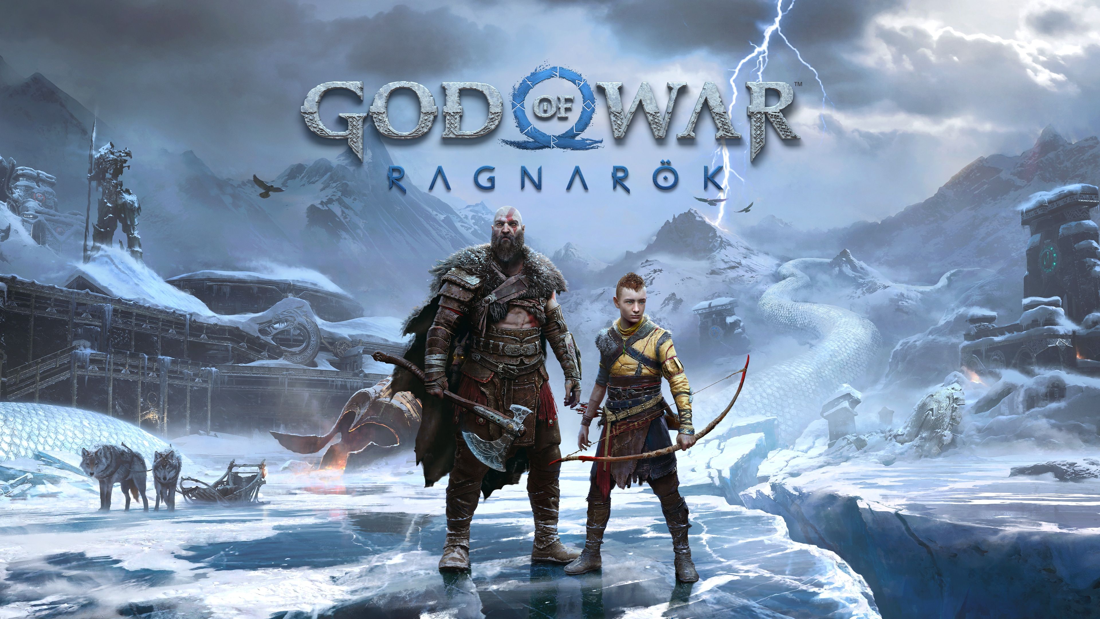 3840x2160 God of War Ragnarök Wallpaper 4K, Game Art, Kratos, Atreus
