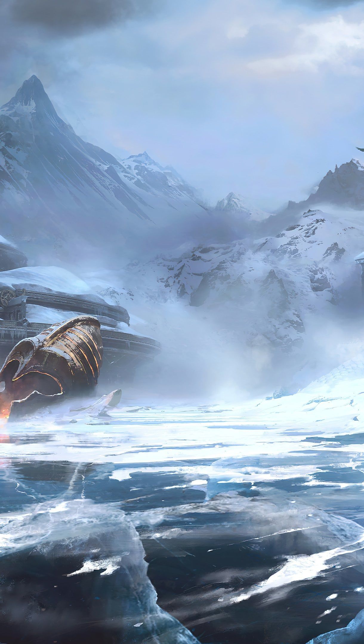1220x2160 God of War Ragnarok landscape Wallpaper 4K for iPhone and Mobile Phone