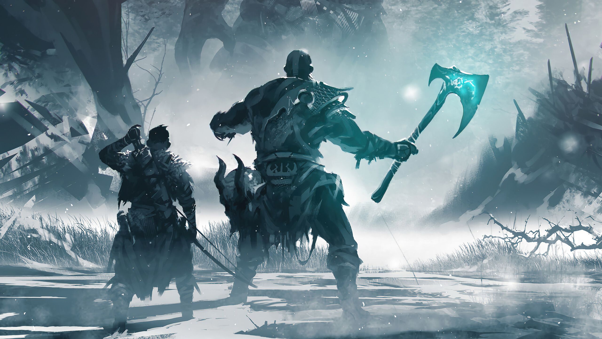2560x1440 God of War Game Art Wallpaper 4K HD PC h