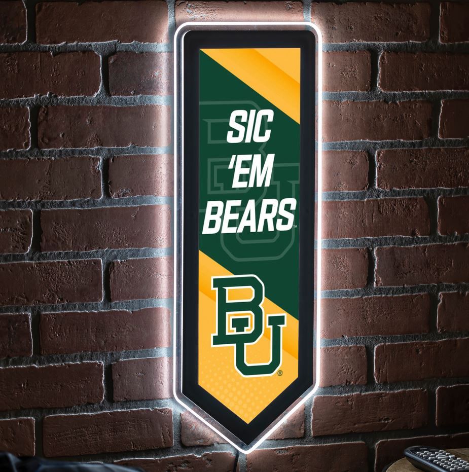 925x931 Evergreen Baylor University Pennant 9 x 23 LED Lighted Sign