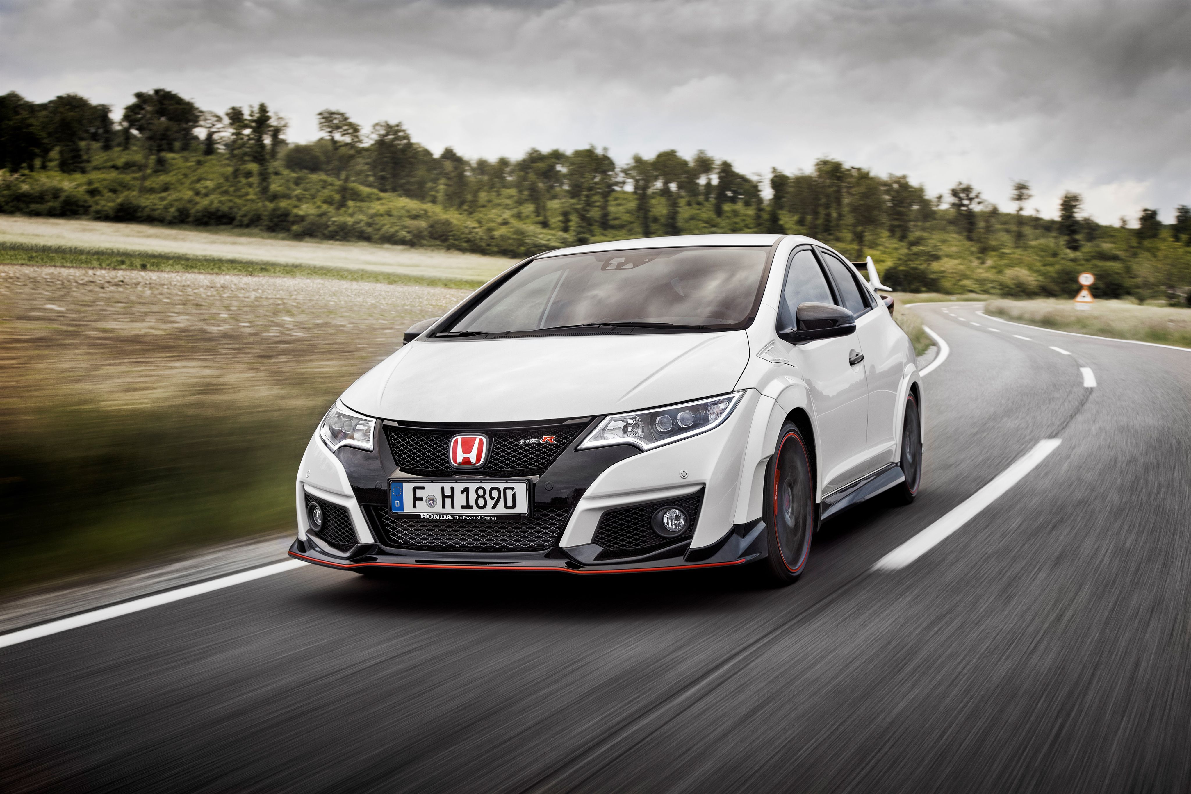 4096x2731 White Honda Civic Type R