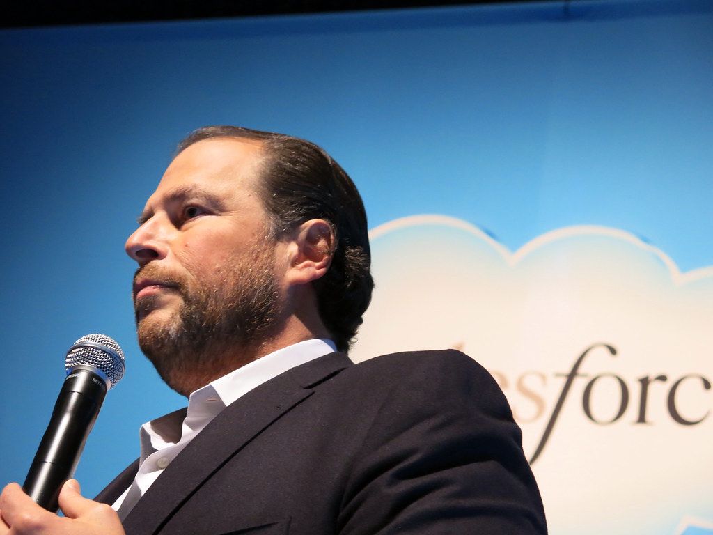 1024x768 Marc Benioff. The Salesforce.com CEO during a press & analy