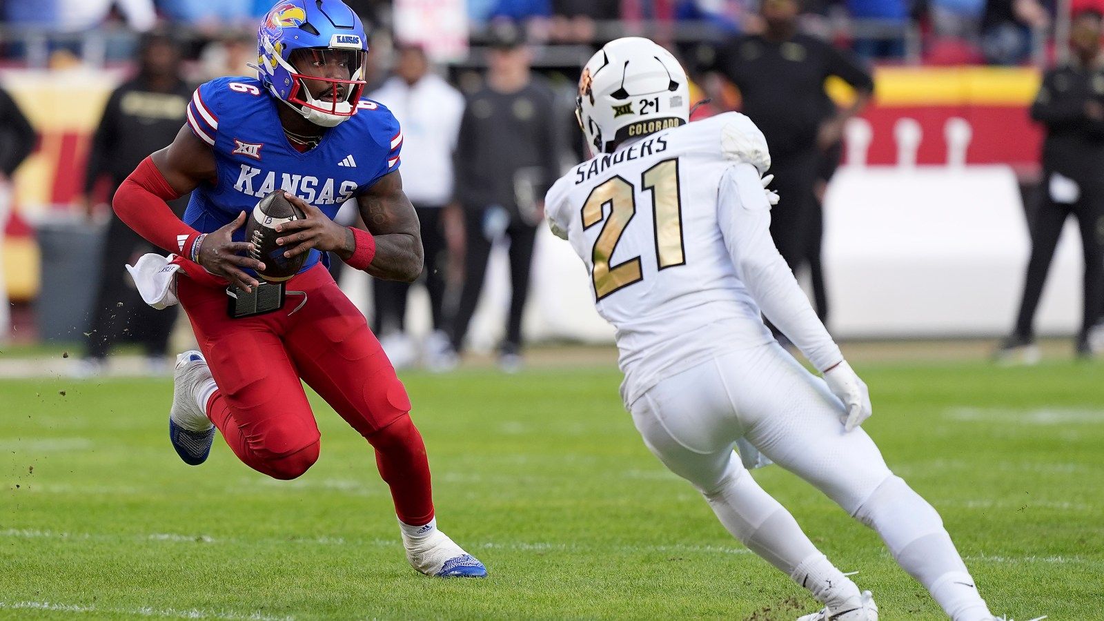 1600x900 Shilo Sanders, CU Buffs defense can't stop Kansas' Devin Neal in loss