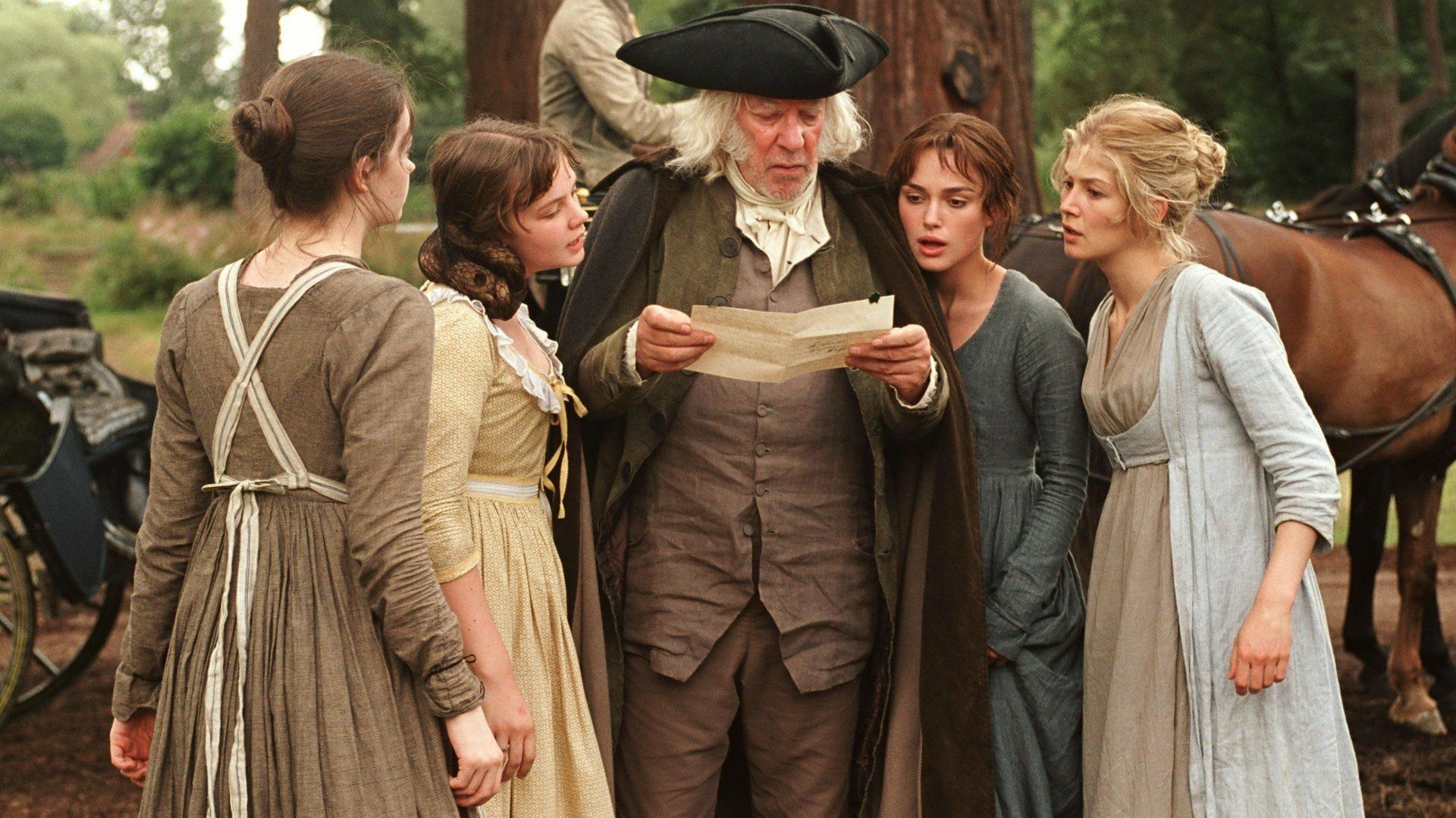 1920x1080 Download Rosamund Pike Keira Knightley Donald Sutherland Movie Pride & Prejudice HD Wallpaperx1080