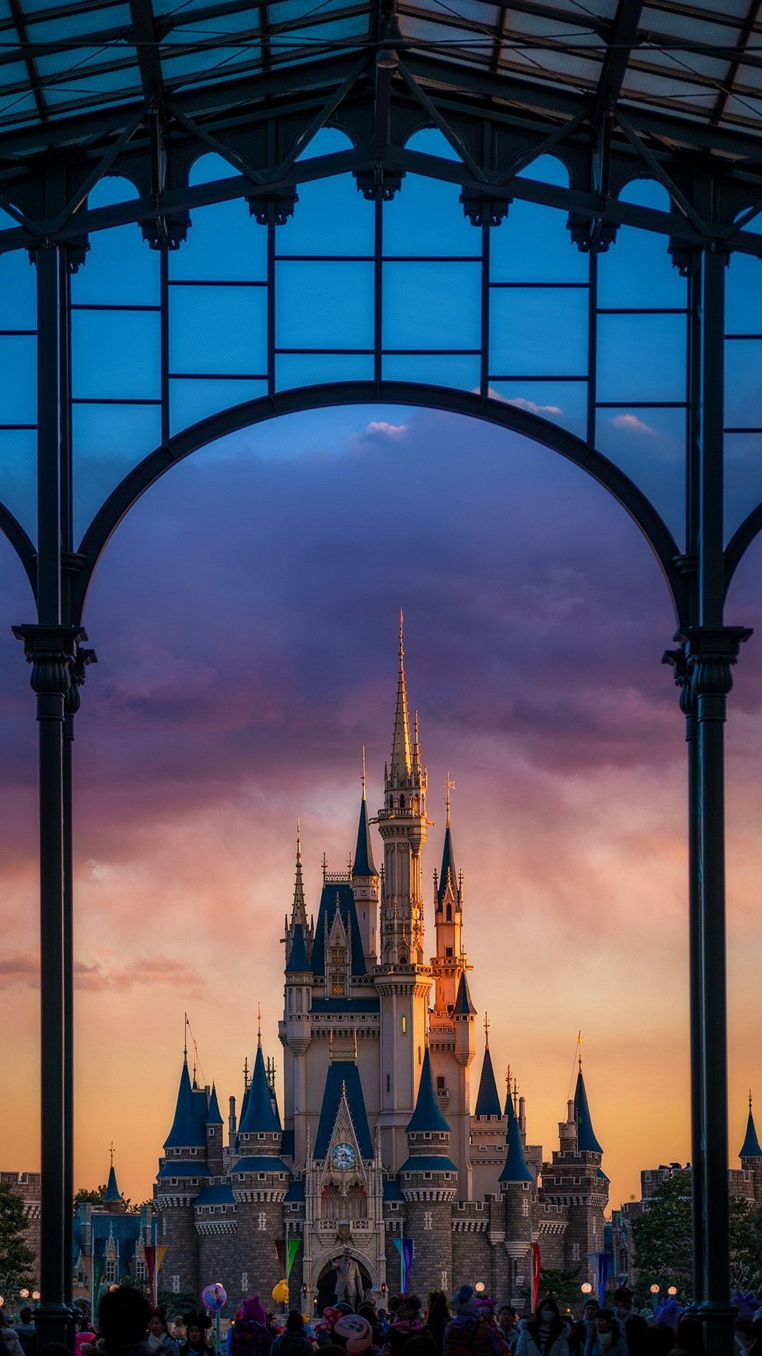 1080x1920 Wallpaper Magic Kingdom Park, Disneyland Park, The Walt Disney Company, Cinderella Castle, Cloud, Background Free Image