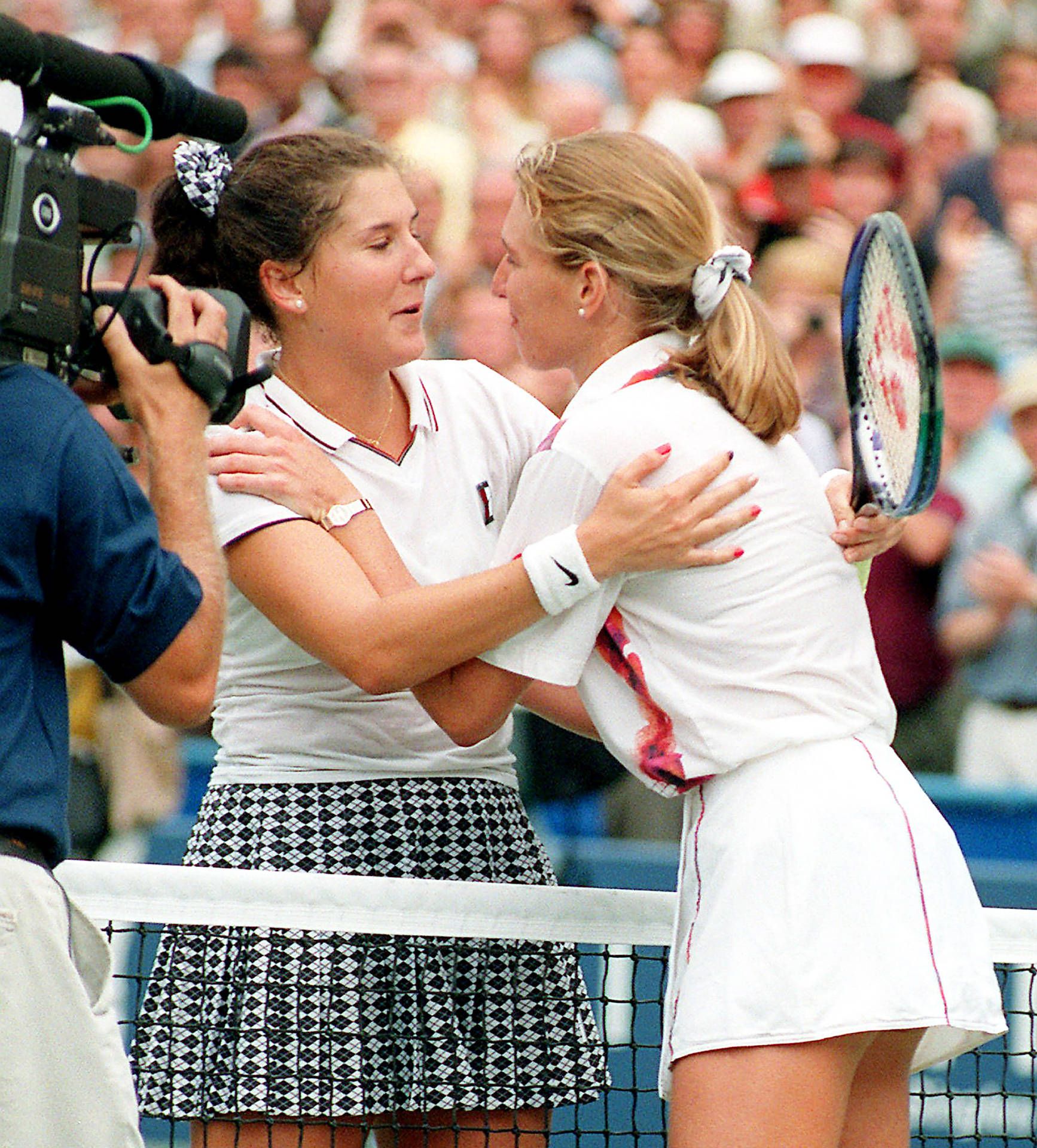 1734x1920 Download Monica Seles and Steffi Graf in their early career Wallpaper